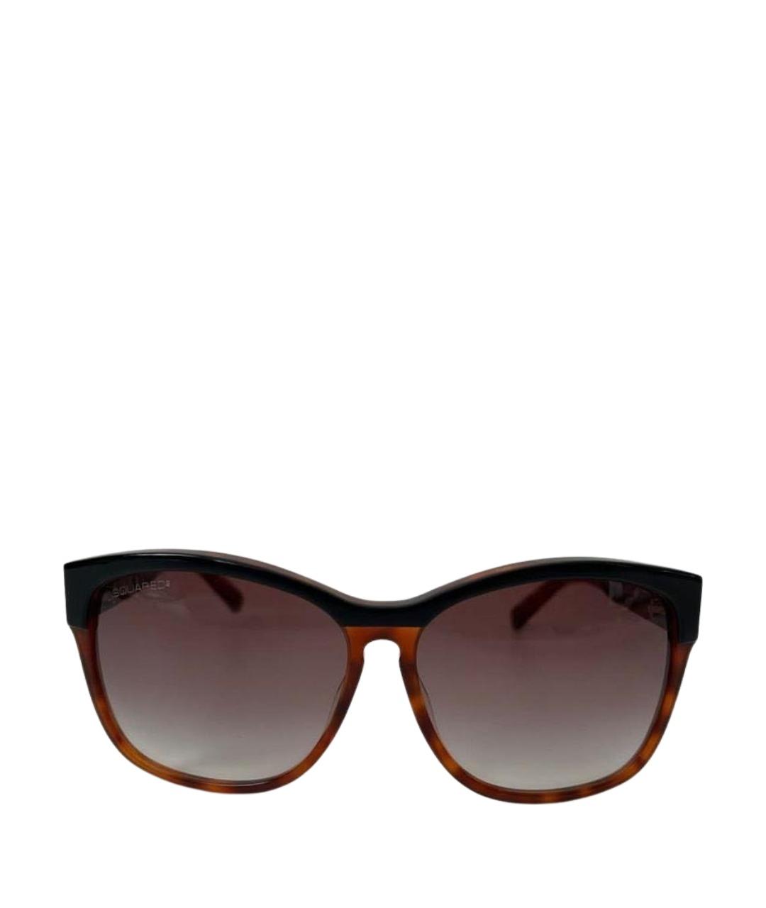 DSQUARED2 Коричневые пластиковые солнцезащитные очки, фото 1