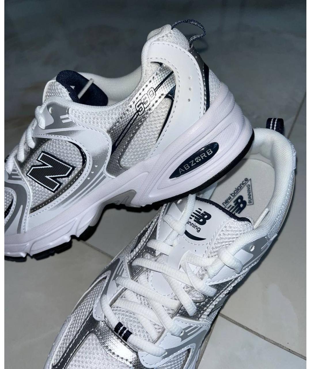 NEW BALANCE Белые кожаные кроссовки, фото 3