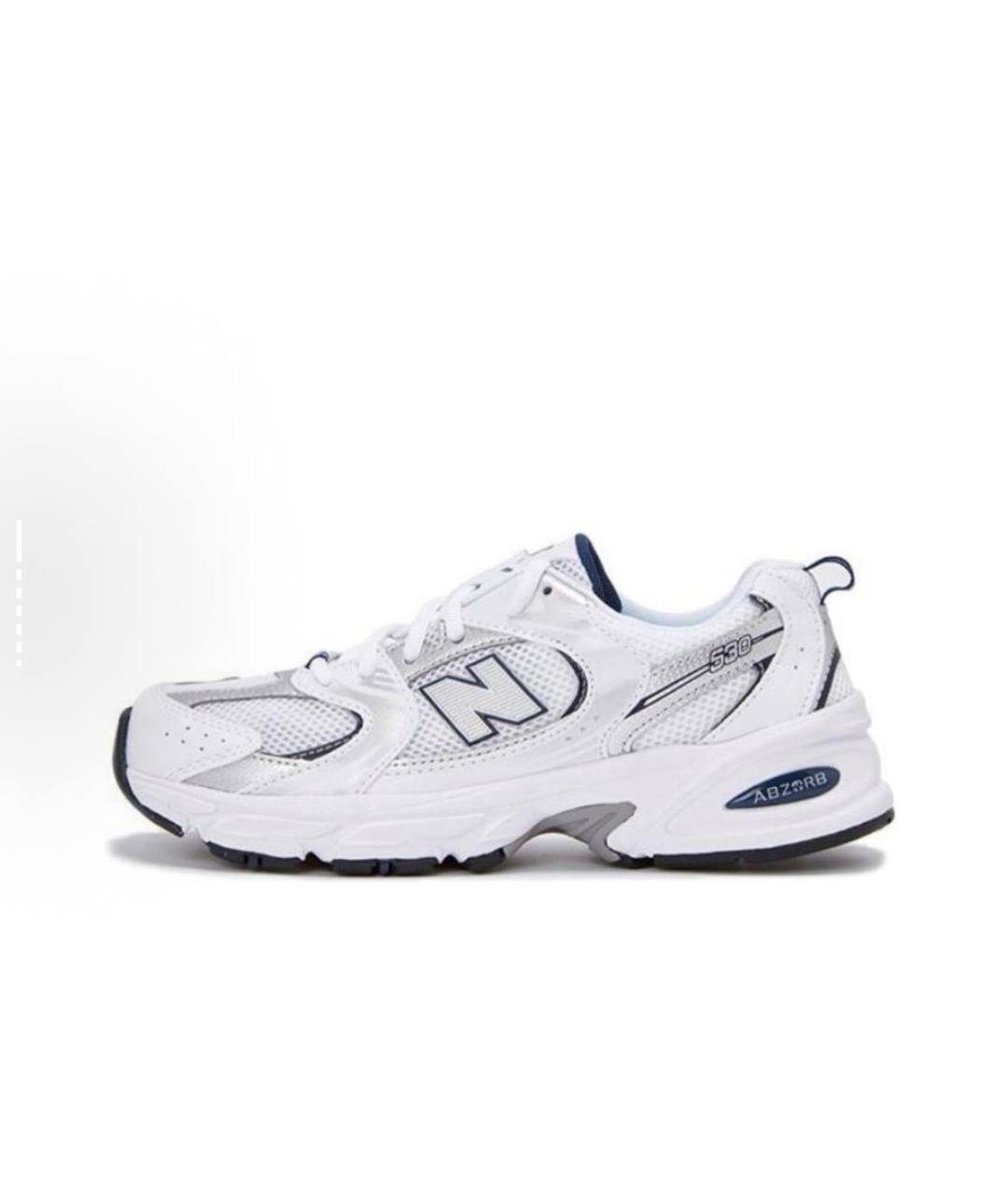 NEW BALANCE Белые кожаные кроссовки, фото 7
