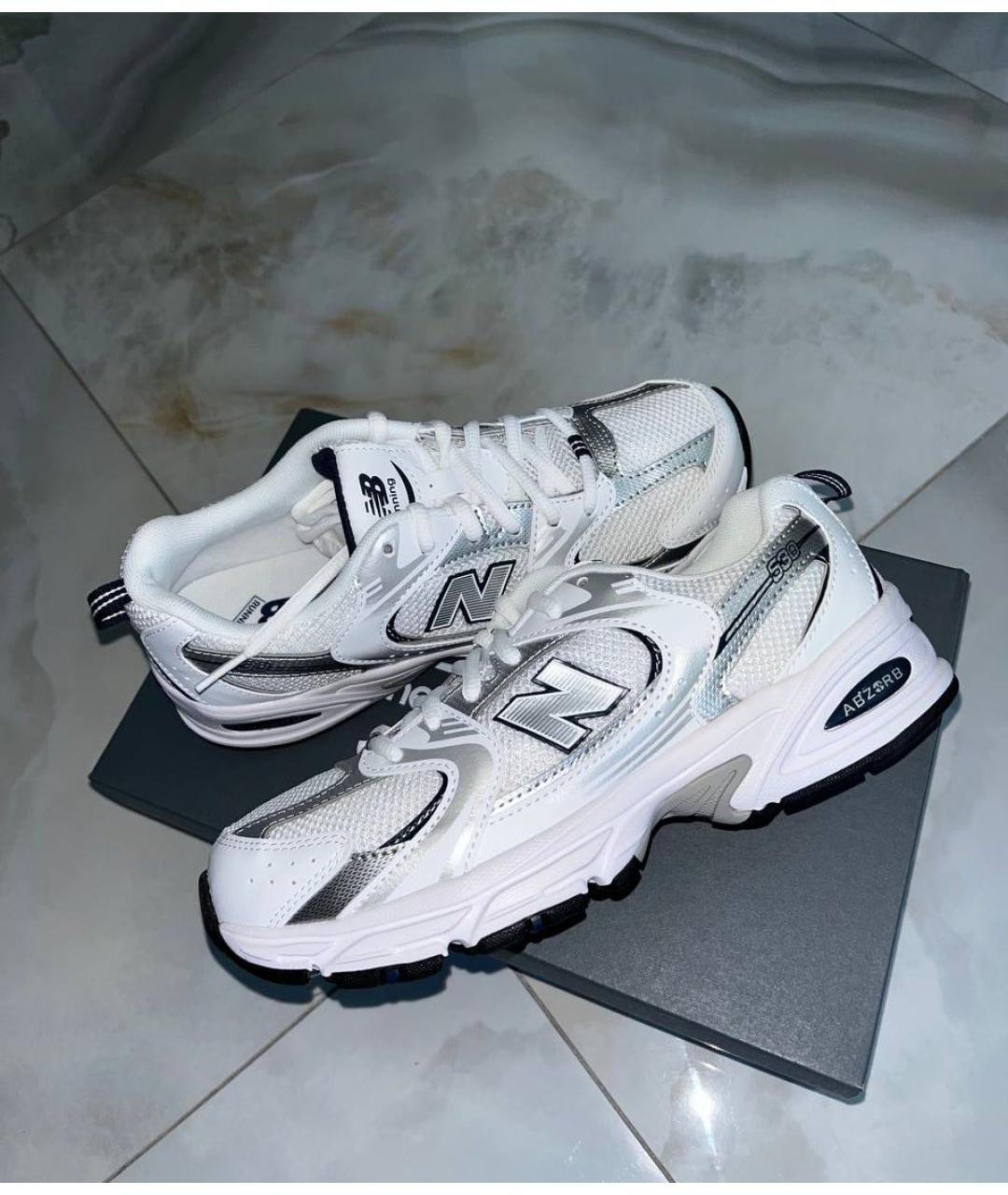 NEW BALANCE Белые кожаные кроссовки, фото 2