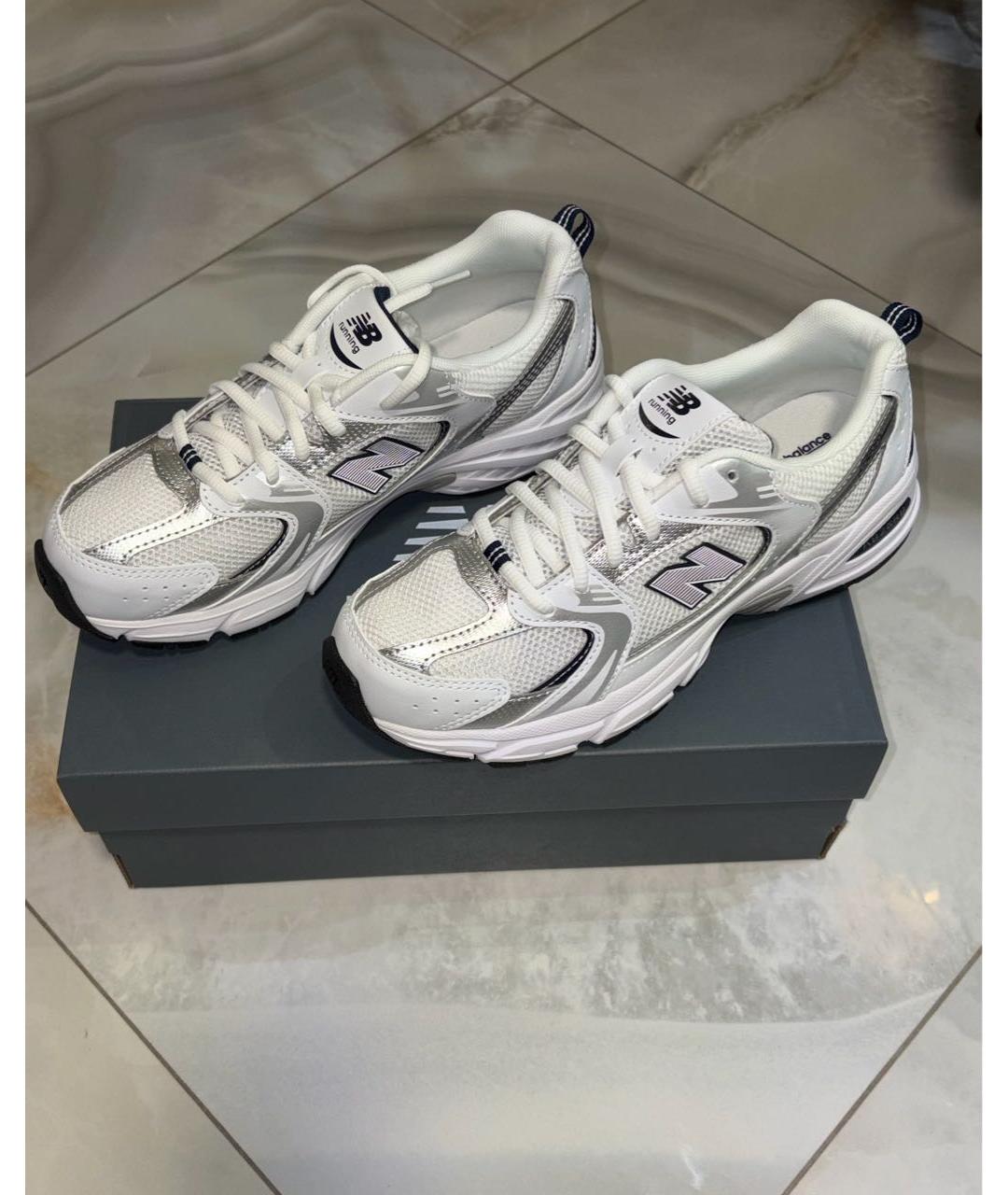 NEW BALANCE Белые кожаные кроссовки, фото 6