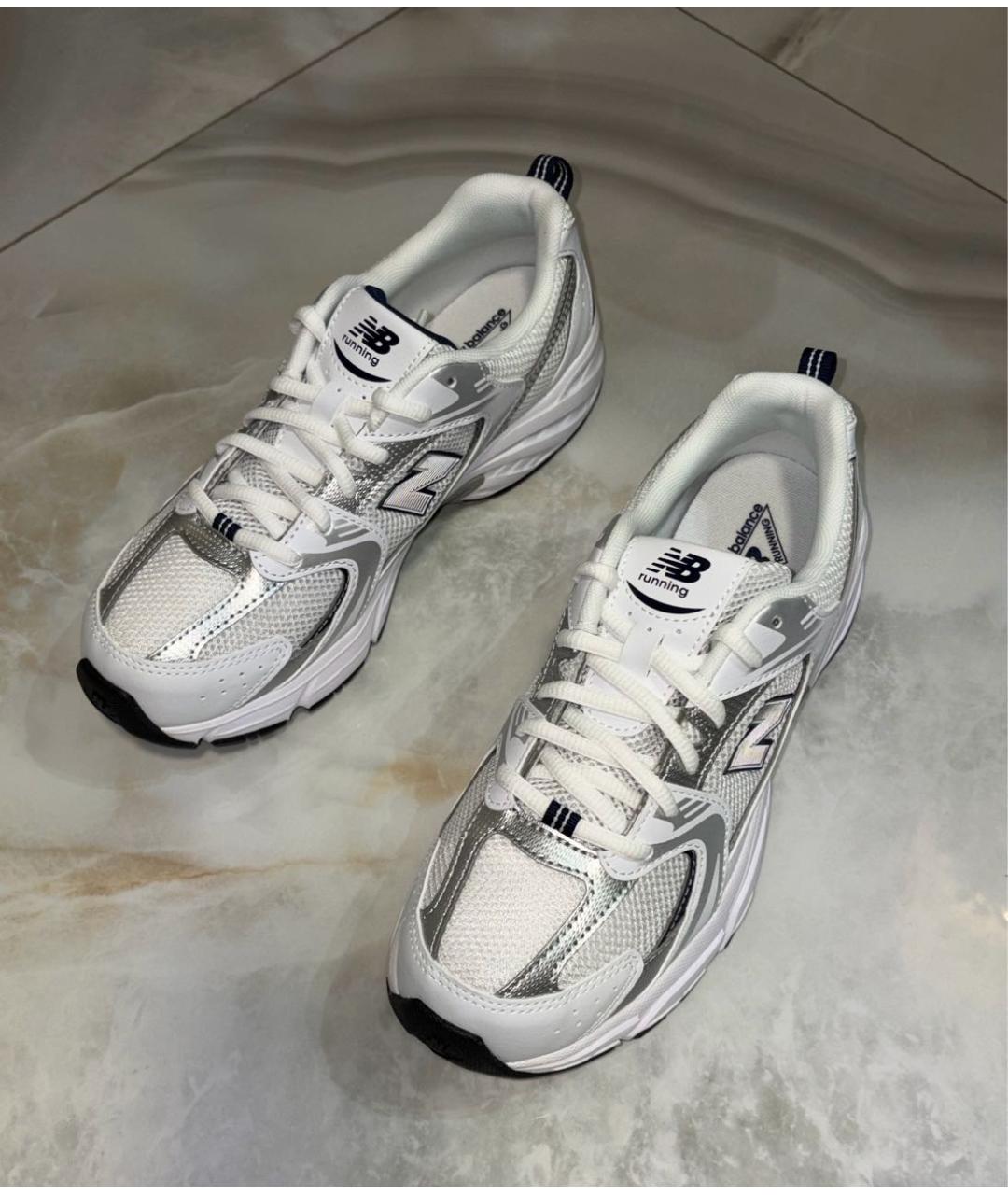 NEW BALANCE Белые кожаные кроссовки, фото 4