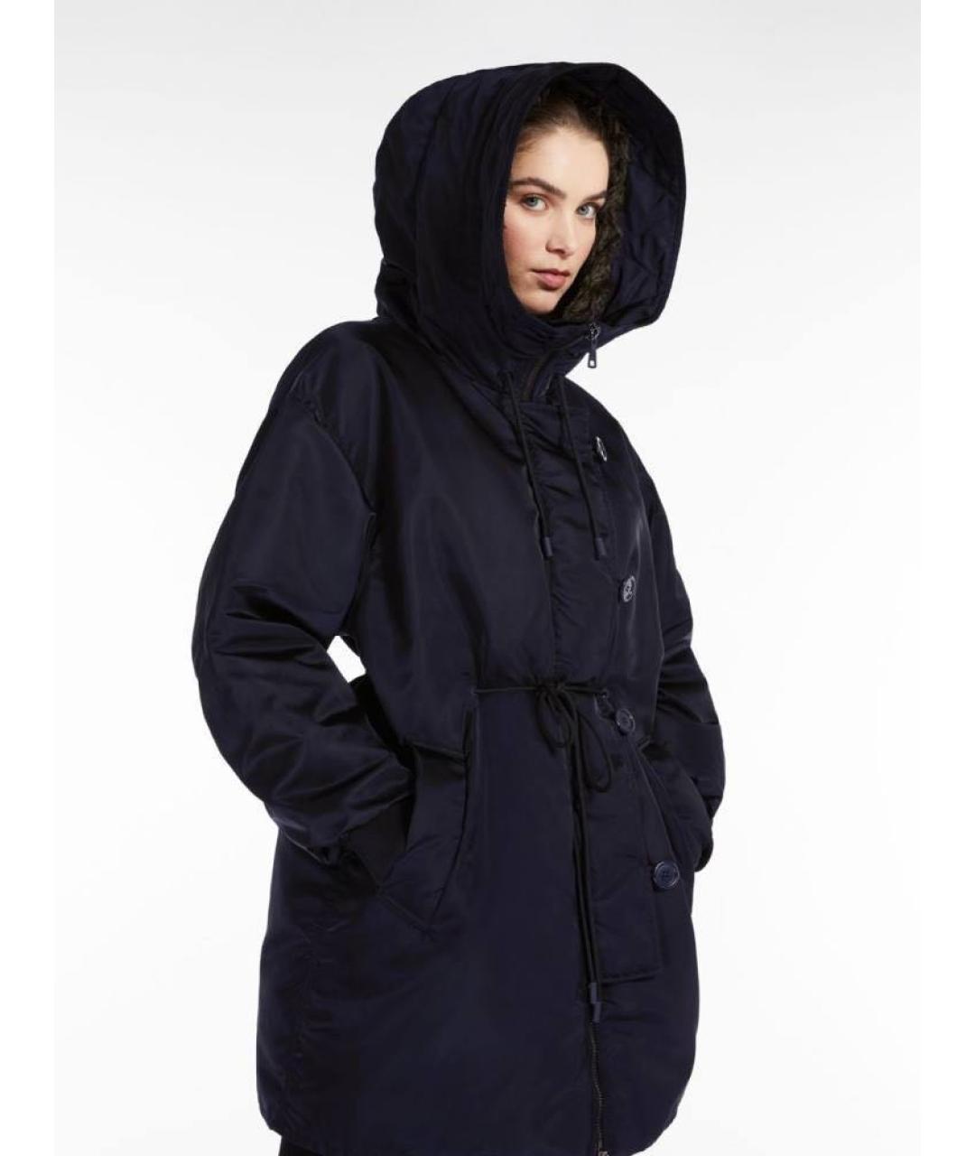 MAX MARA Темно-синяя полиэстеровая парка, фото 8