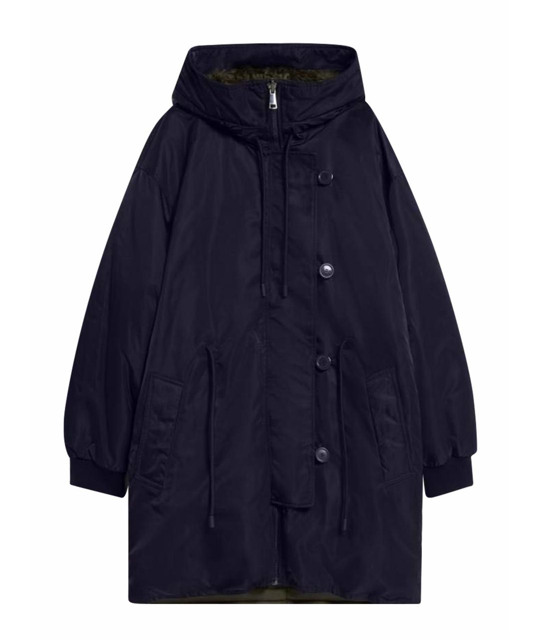 MAX MARA Темно-синяя полиэстеровая парка, фото 1