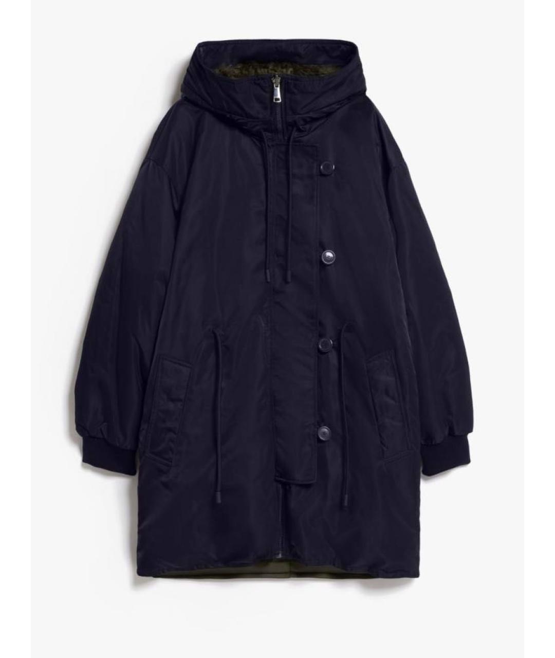 MAX MARA Темно-синяя полиэстеровая парка, фото 8