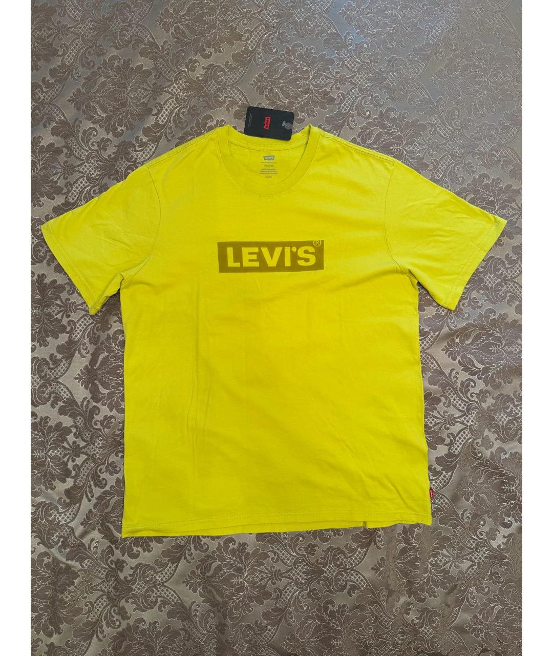 LEVI'S Желтая хлопковая футболка, фото 6
