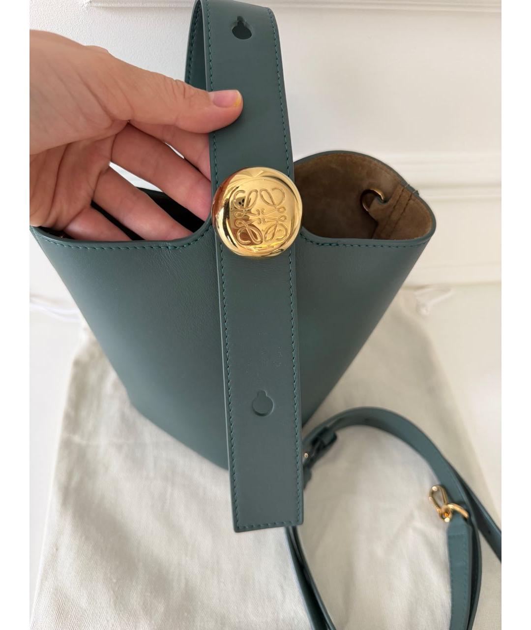 LOEWE Голубая кожаная сумка через плечо, фото 2