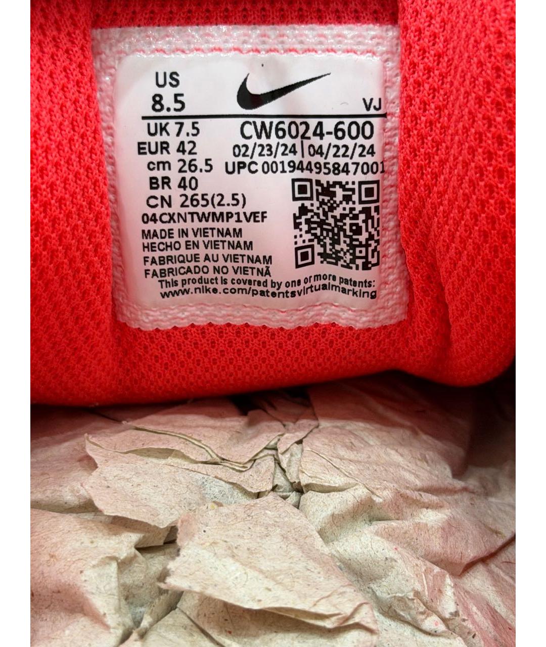 NIKE Красные замшевые низкие кроссовки / кеды, фото 4