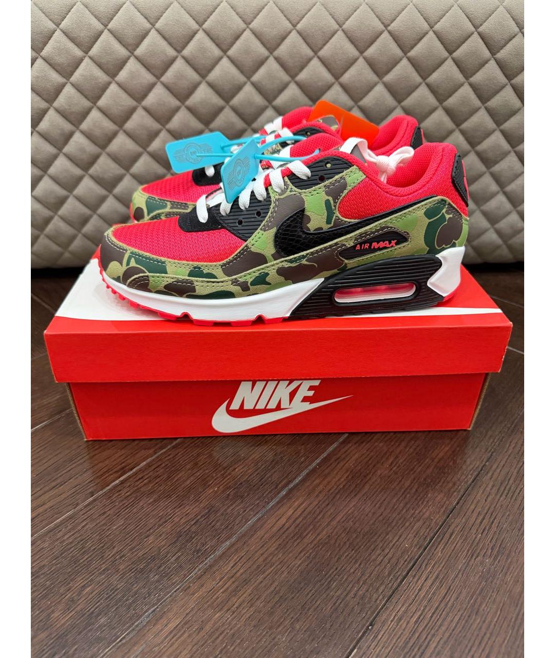 NIKE Красные замшевые низкие кроссовки / кеды, фото 8