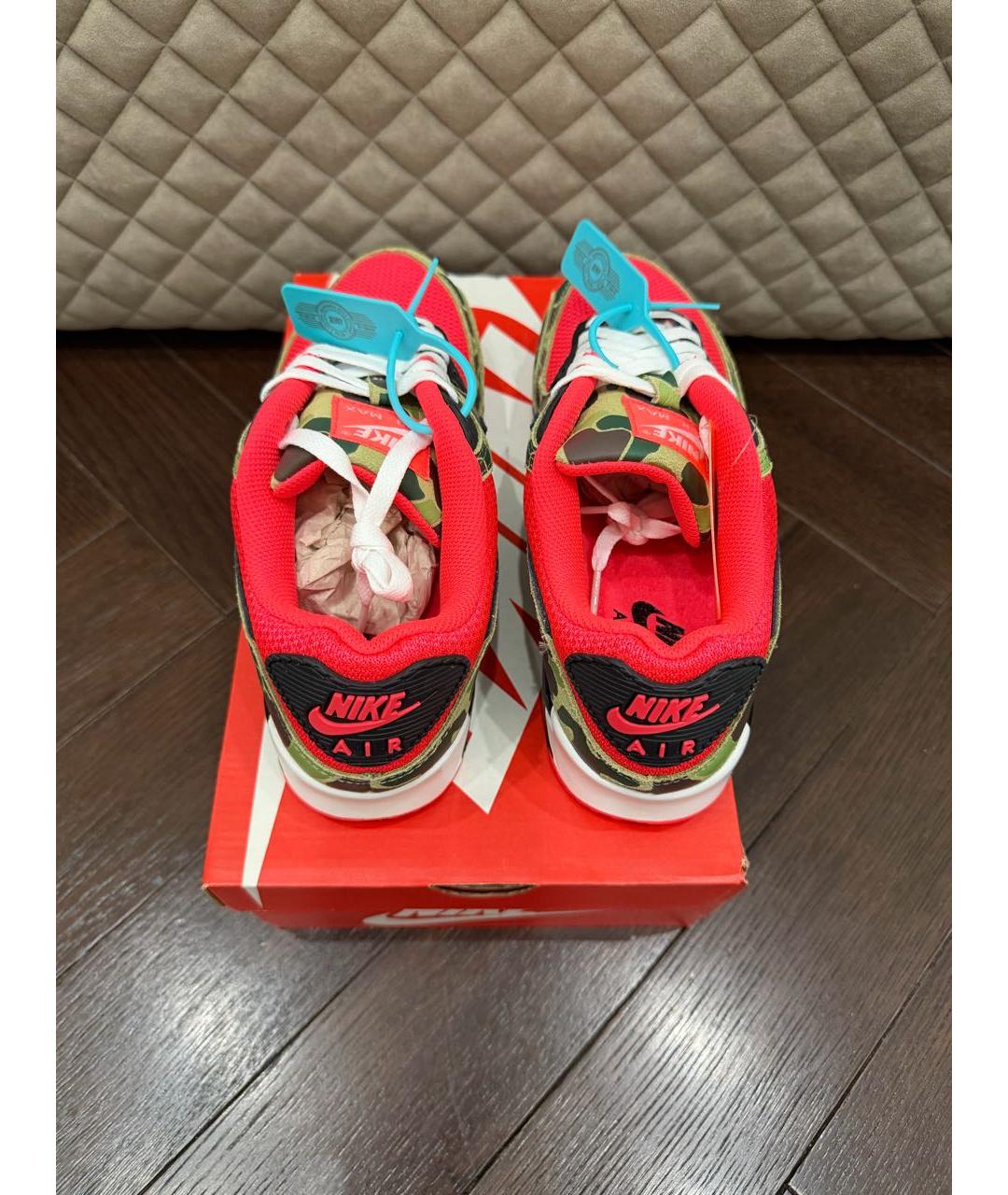 NIKE Красные замшевые низкие кроссовки / кеды, фото 2