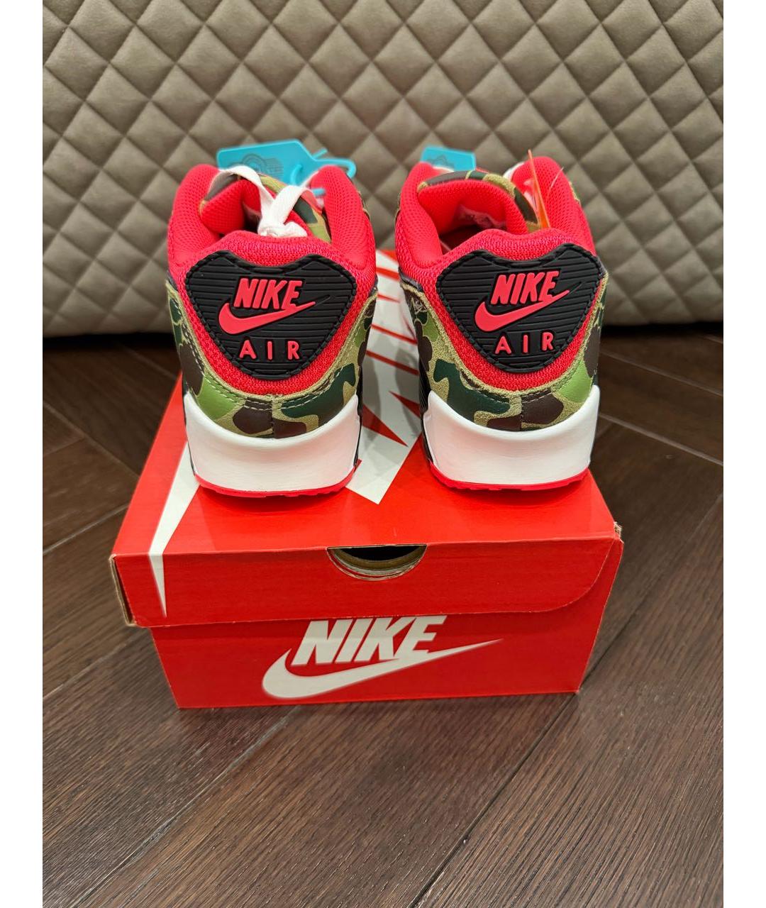 NIKE Красные замшевые низкие кроссовки / кеды, фото 3