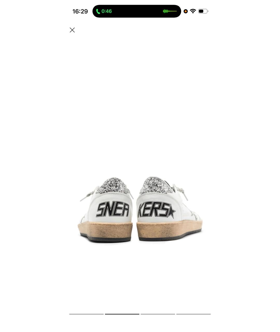 GOLDEN GOOSE Белые кожаные кроссовки, фото 5