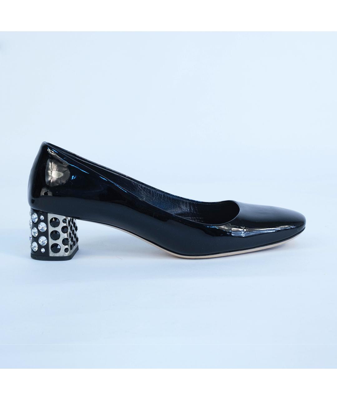 MIU MIU Черные кожаные туфли, фото 2