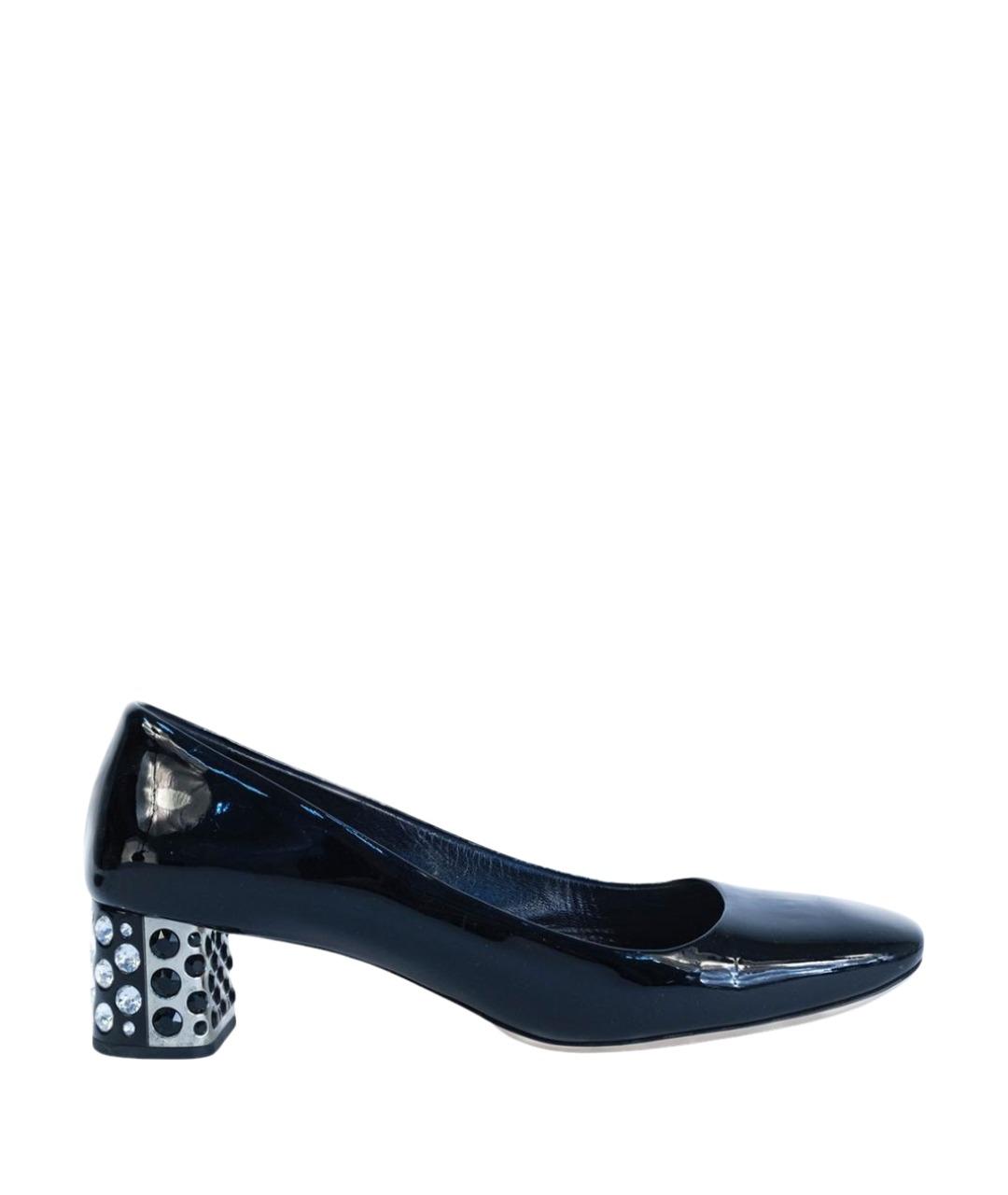 MIU MIU Черные кожаные туфли, фото 1
