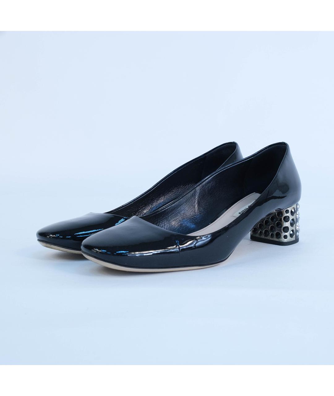 MIU MIU Черные кожаные туфли, фото 3