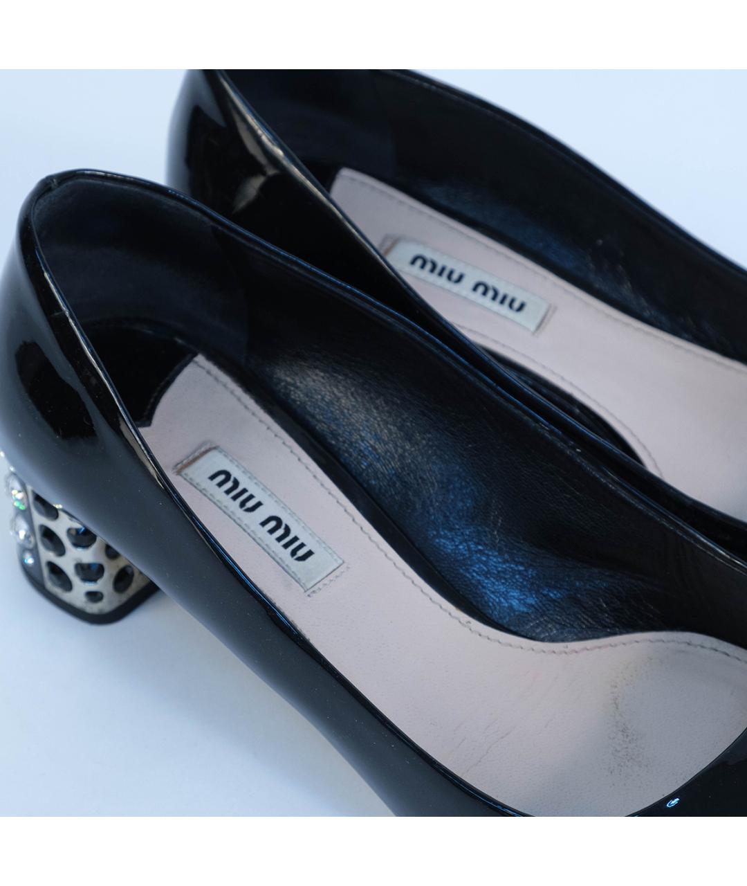 MIU MIU Черные кожаные туфли, фото 5