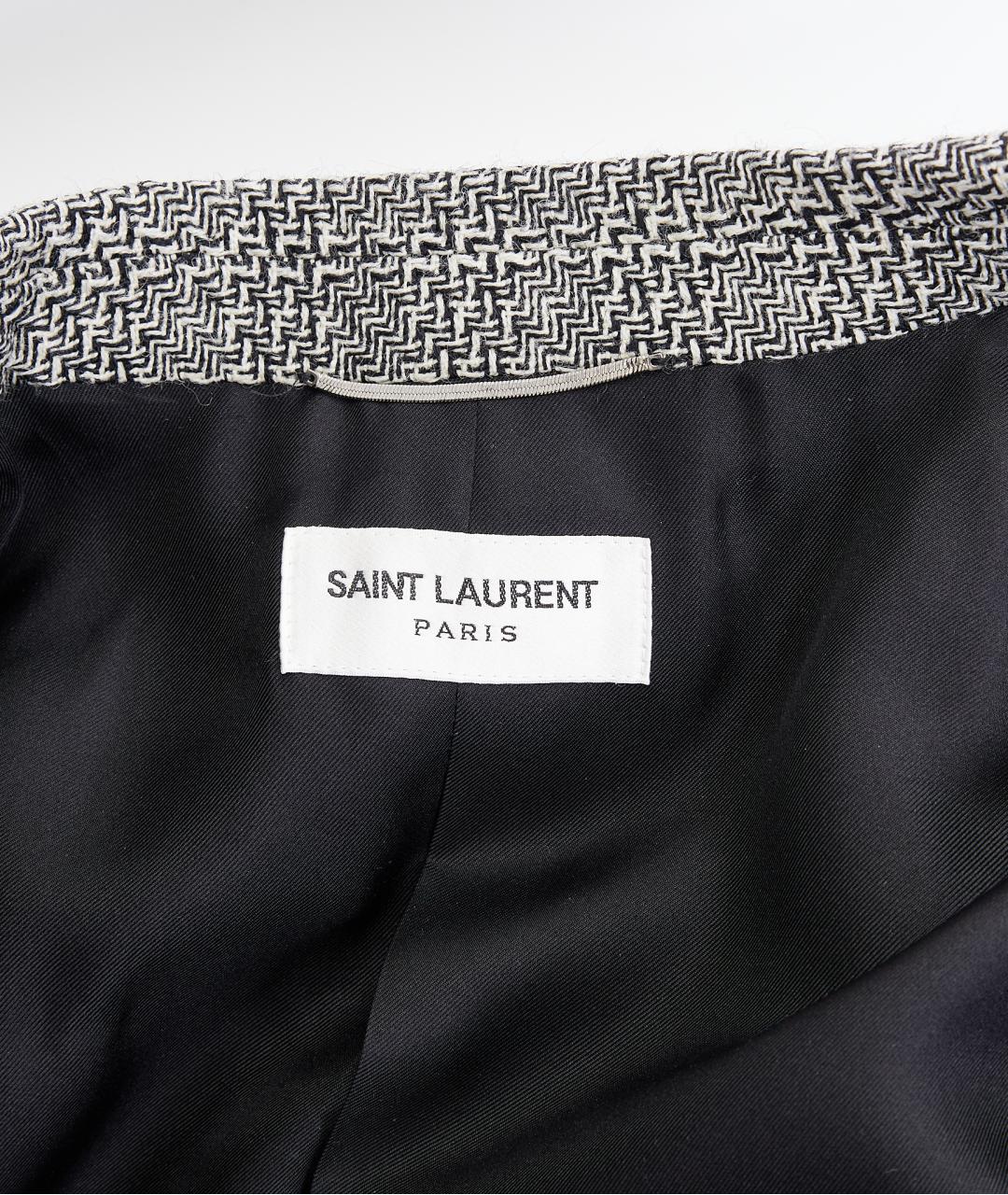 SAINT LAURENT Серый шерстяной пиджак, фото 3