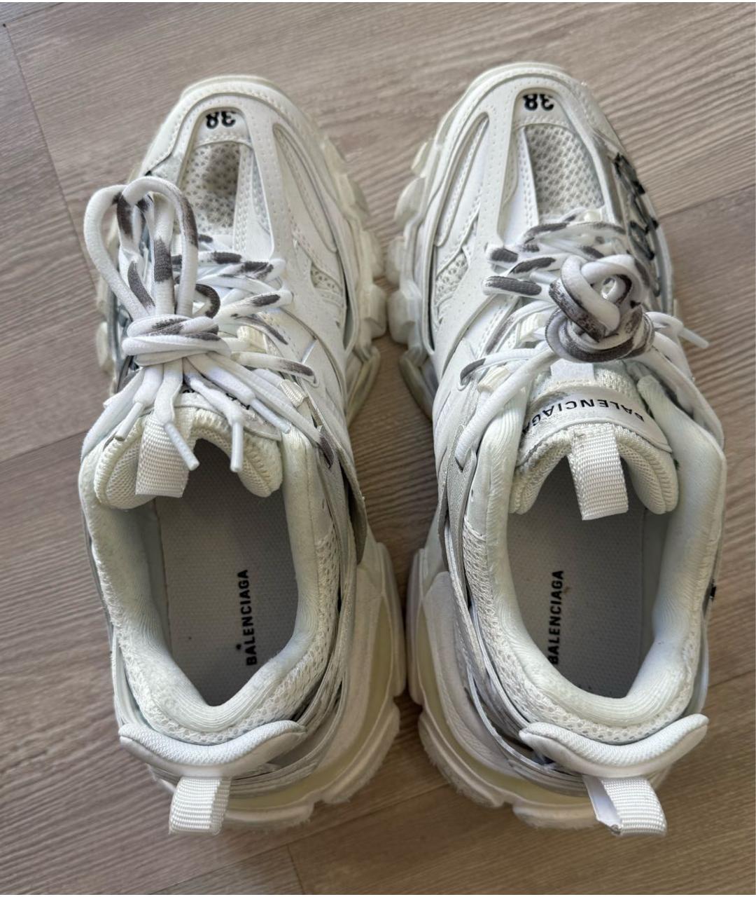 BALENCIAGA Белые текстильные кроссовки, фото 4