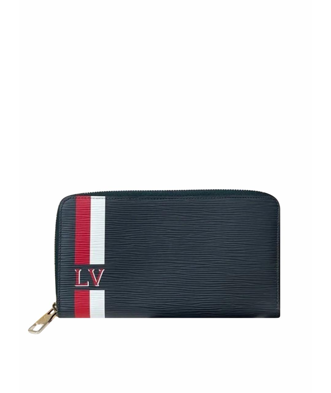 LOUIS VUITTON Темно-синий кожаный кошелек, фото 1