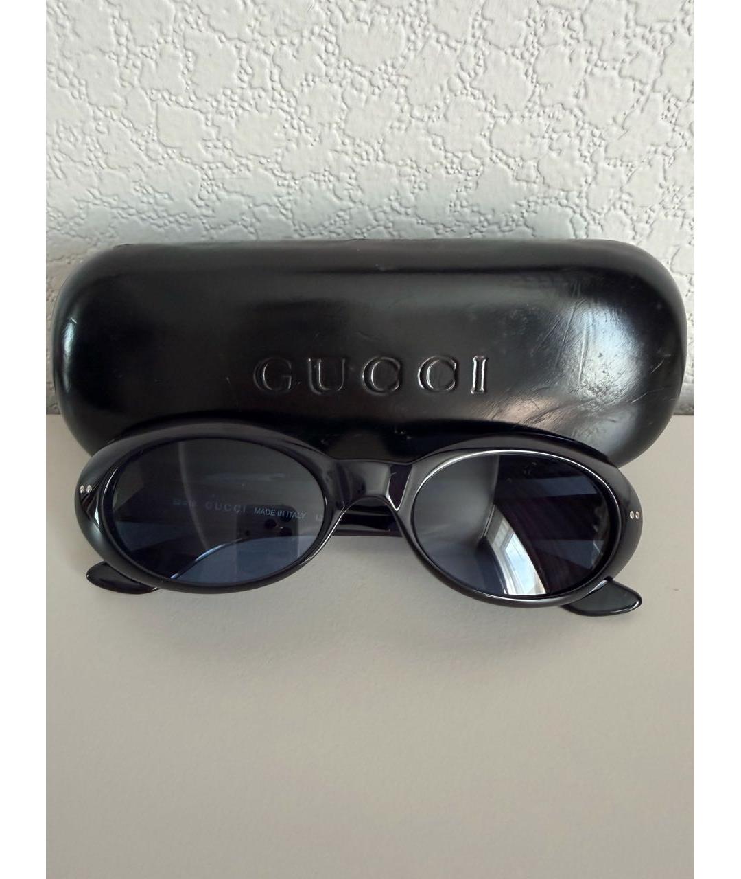 GUCCI Темно-синие пластиковые солнцезащитные очки, фото 3