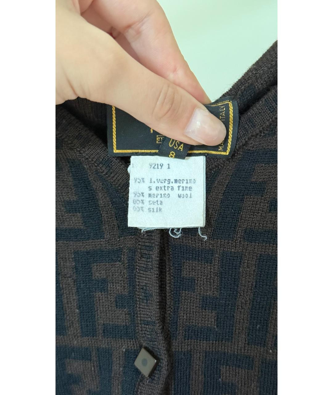 FENDI Коричневая жилетка, фото 6