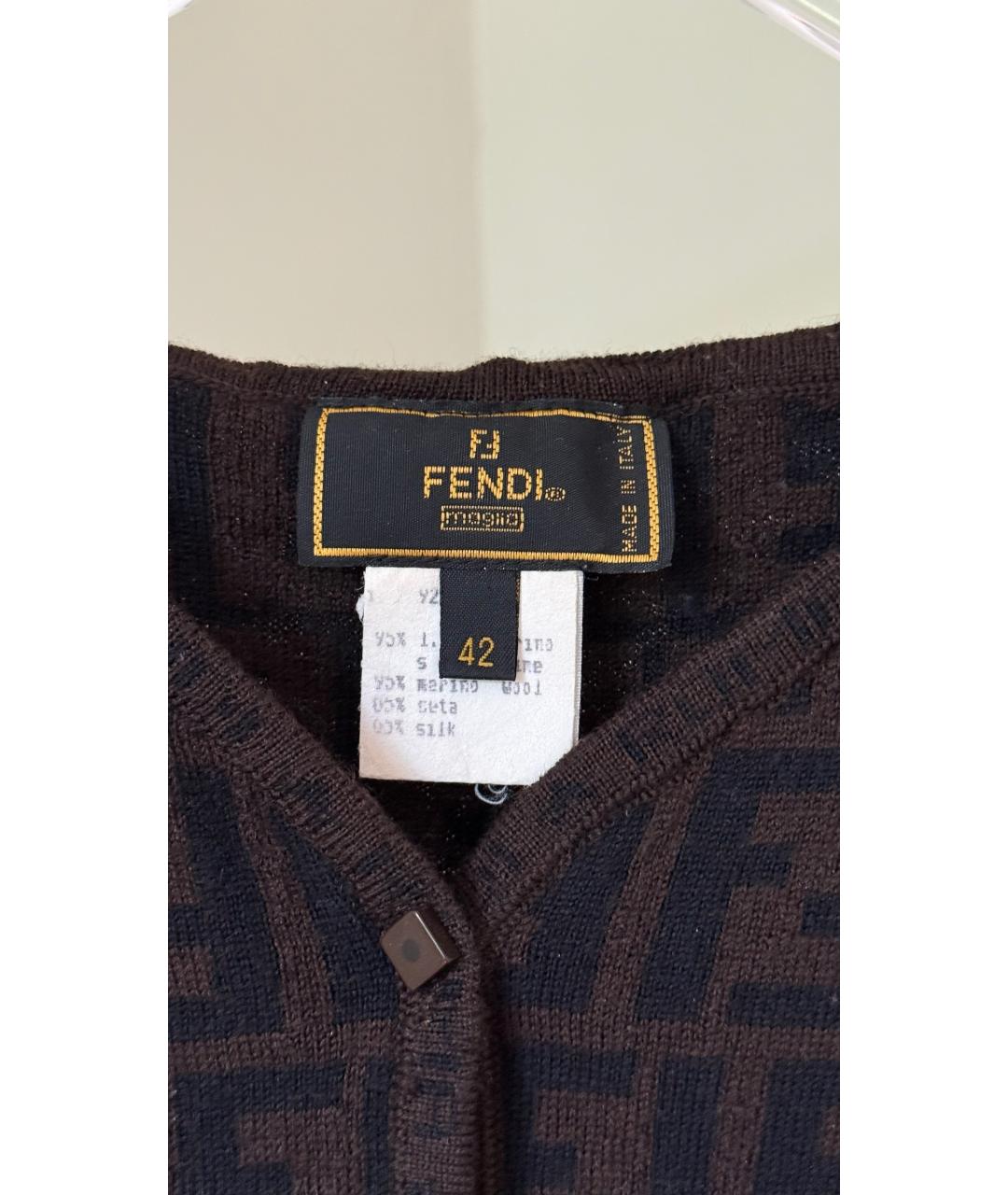 FENDI Коричневая жилетка, фото 5