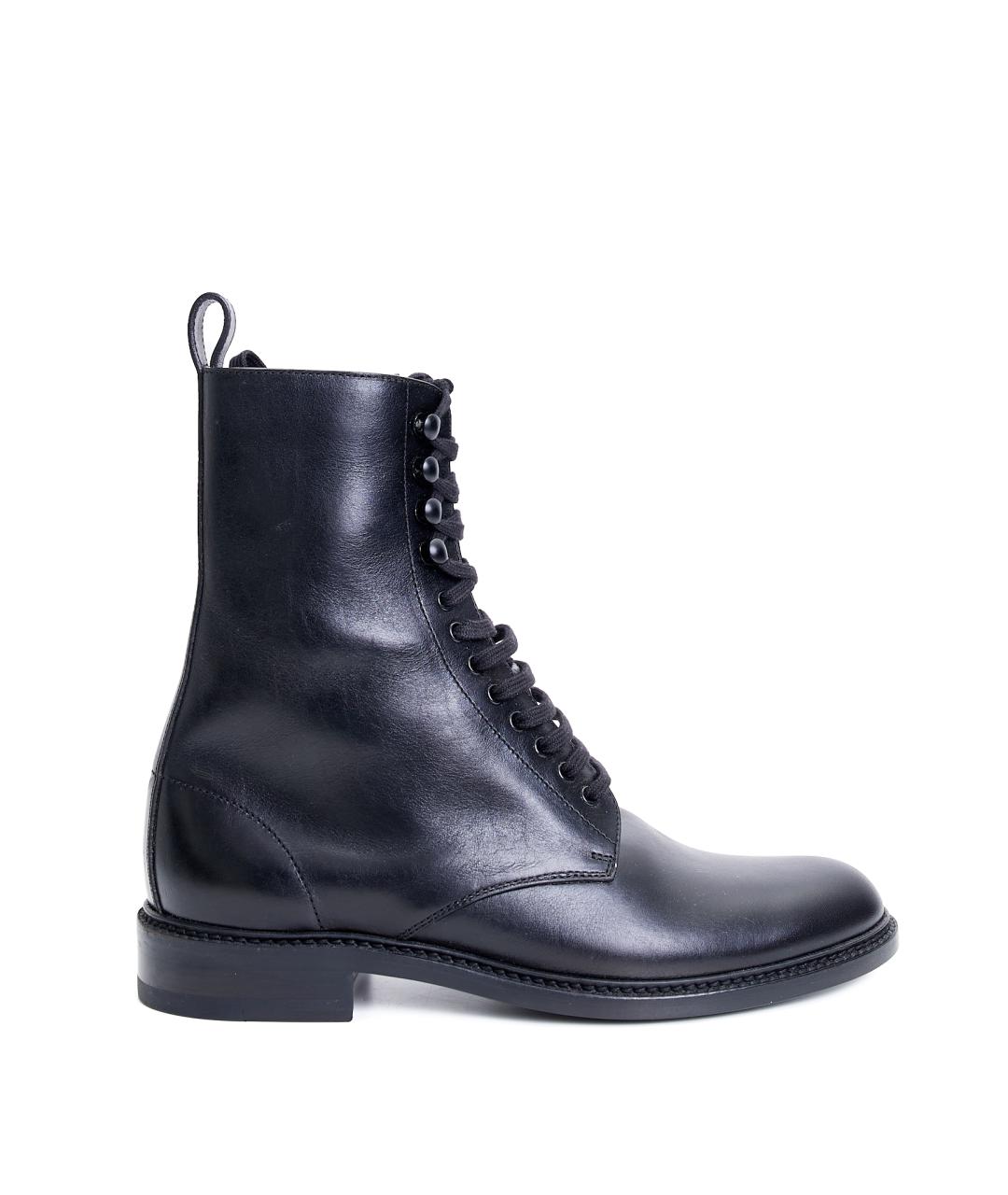 SAINT LAURENT Черные кожаные ботинки, фото 6