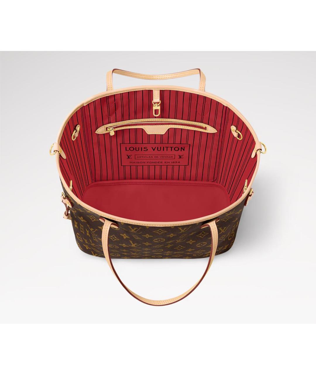 LOUIS VUITTON Красная тканевая сумка тоут, фото 4