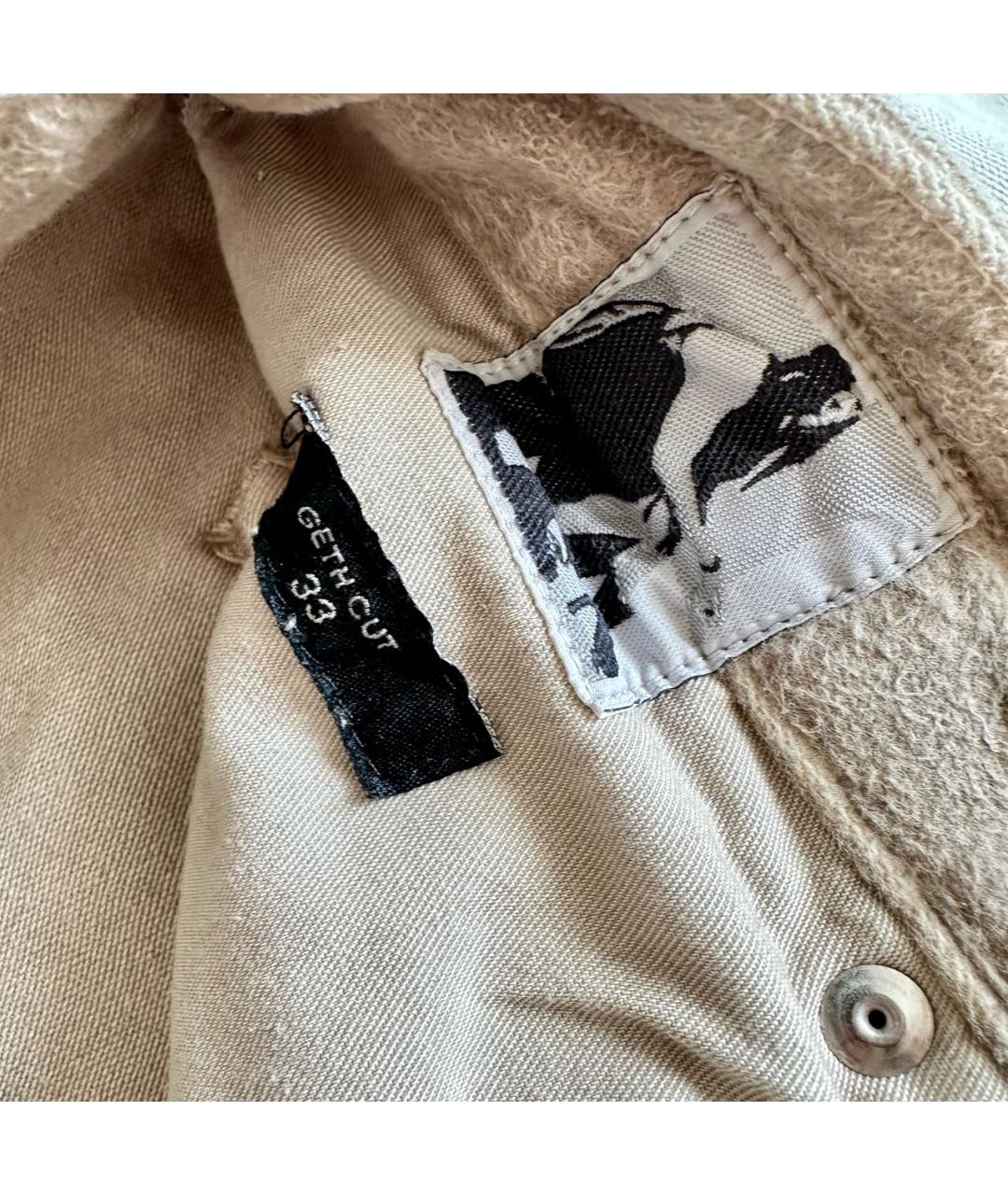 RICK OWENS DRKSHDW Бежевые хлопковые прямые джинсы, фото 5