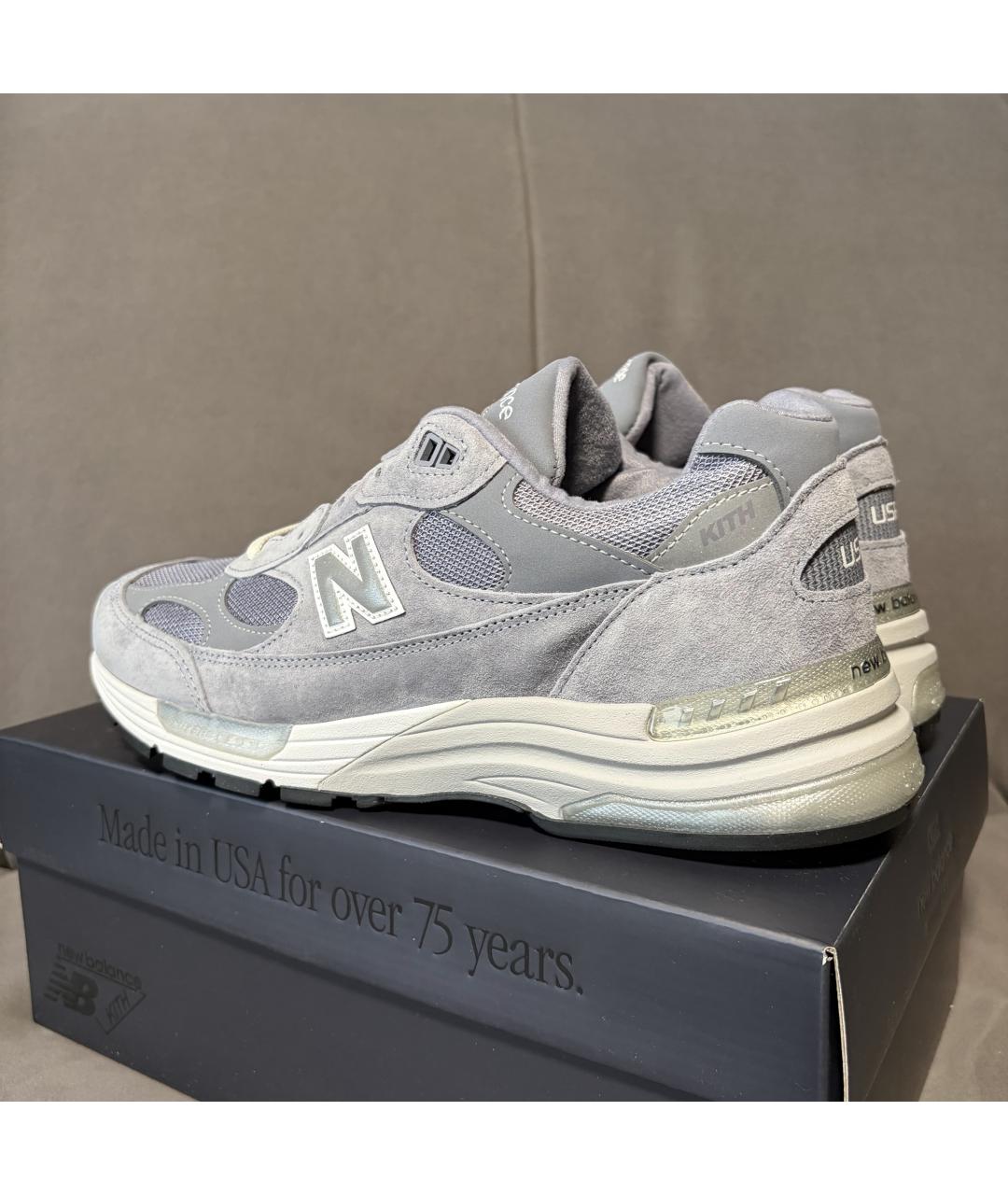 NEW BALANCE Серые замшевые низкие кроссовки / кеды, фото 7