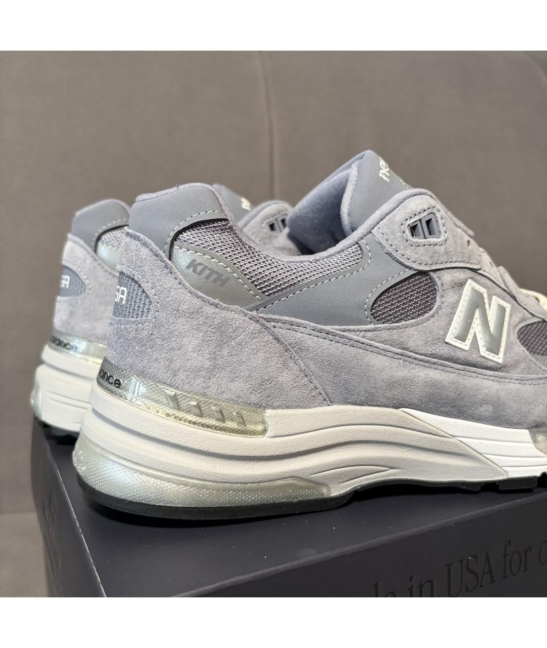 NEW BALANCE Серые замшевые низкие кроссовки / кеды, фото 5