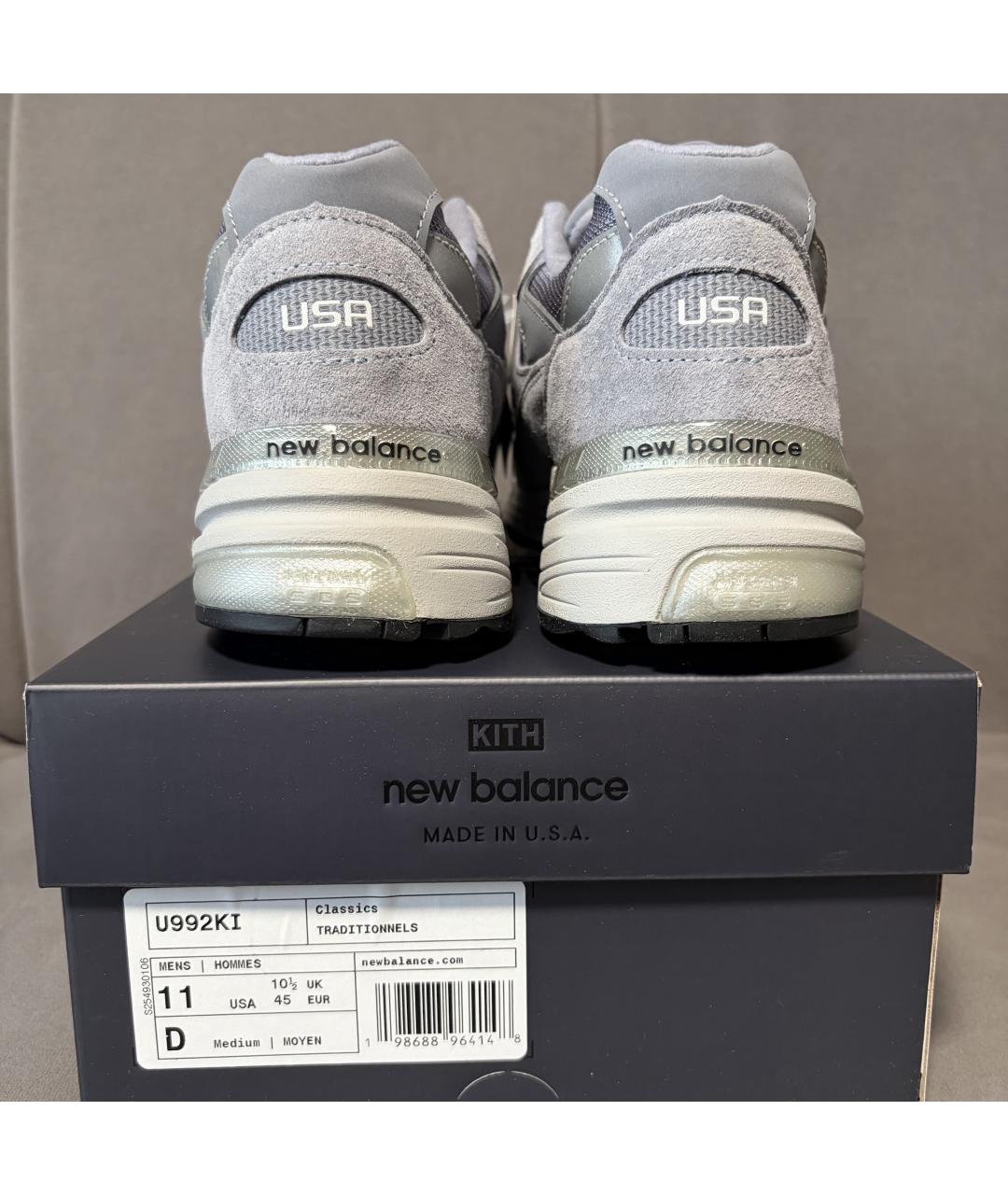 NEW BALANCE Серые замшевые низкие кроссовки / кеды, фото 9
