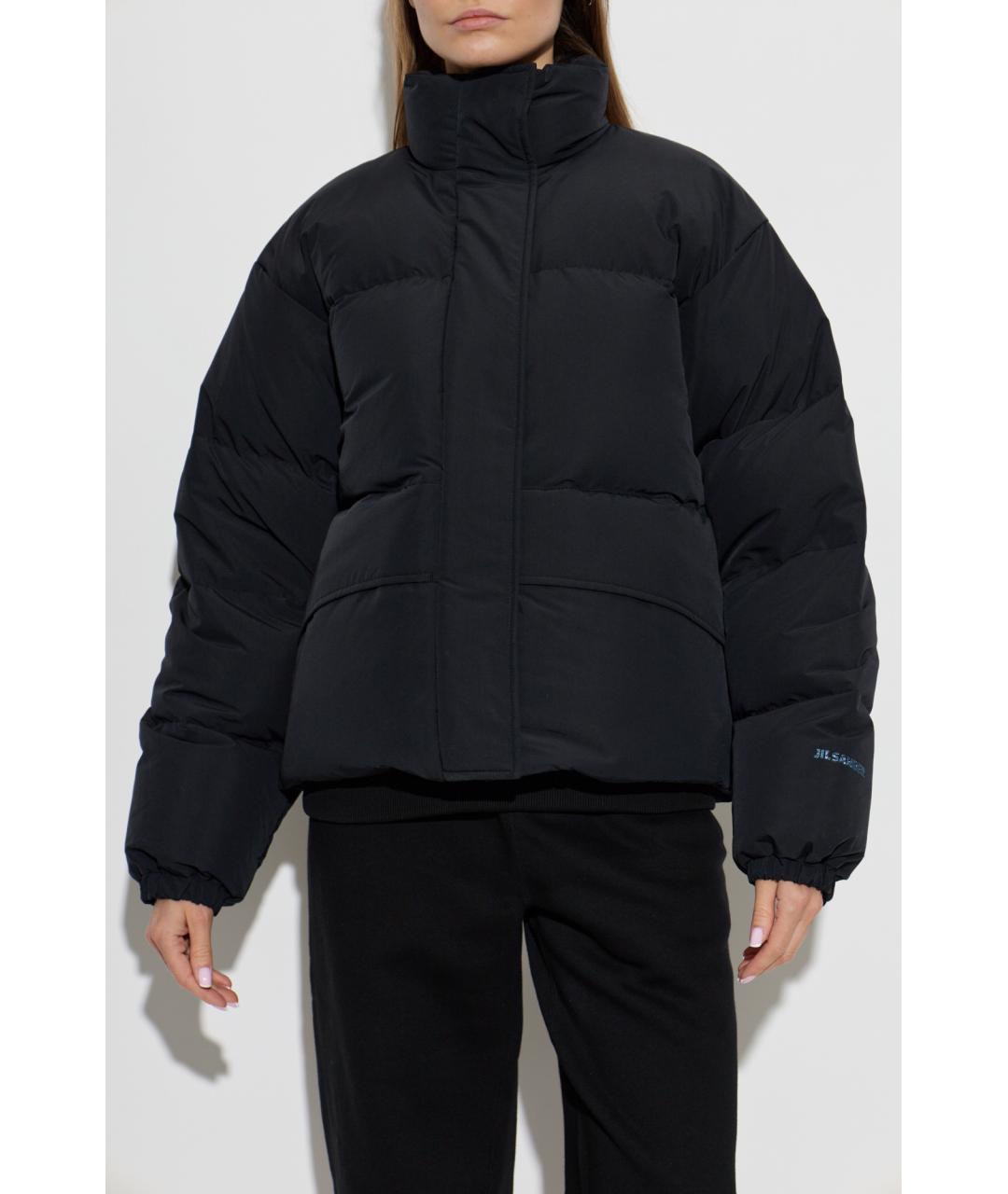 JIL SANDER Черный полиэстеровый пуховик, фото 4