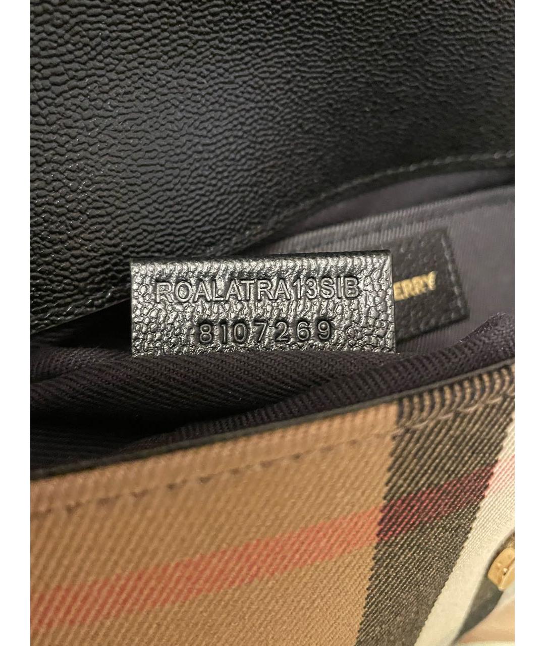 BURBERRY Черная кожаная сумка через плечо, фото 7