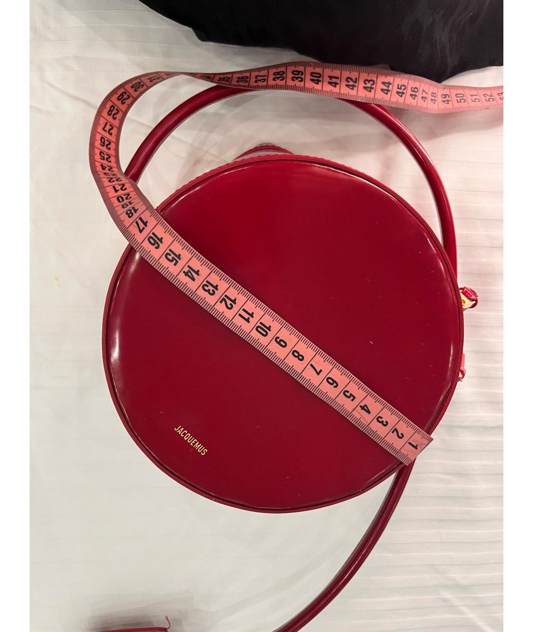 JACQUEMUS Красная кожаная сумка через плечо, фото 5