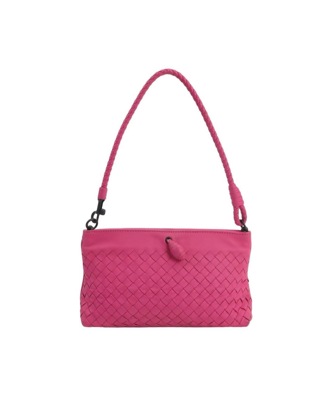 BOTTEGA VENETA Розовая кожаная сумка через плечо, фото 9