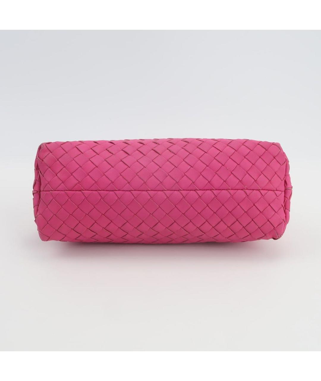 BOTTEGA VENETA Розовая кожаная сумка через плечо, фото 4