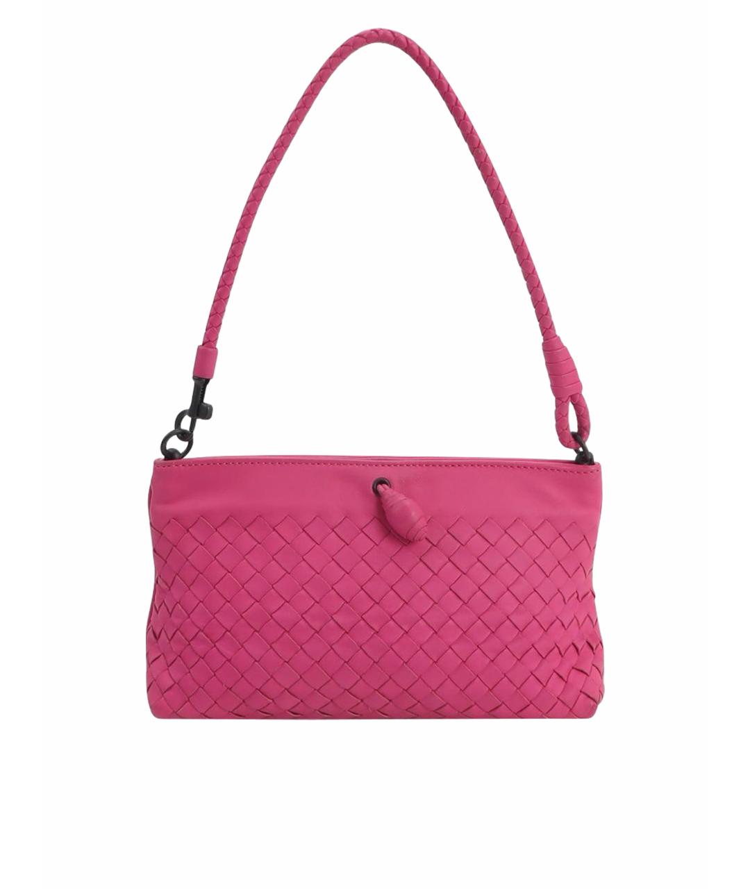 BOTTEGA VENETA Розовая кожаная сумка через плечо, фото 1
