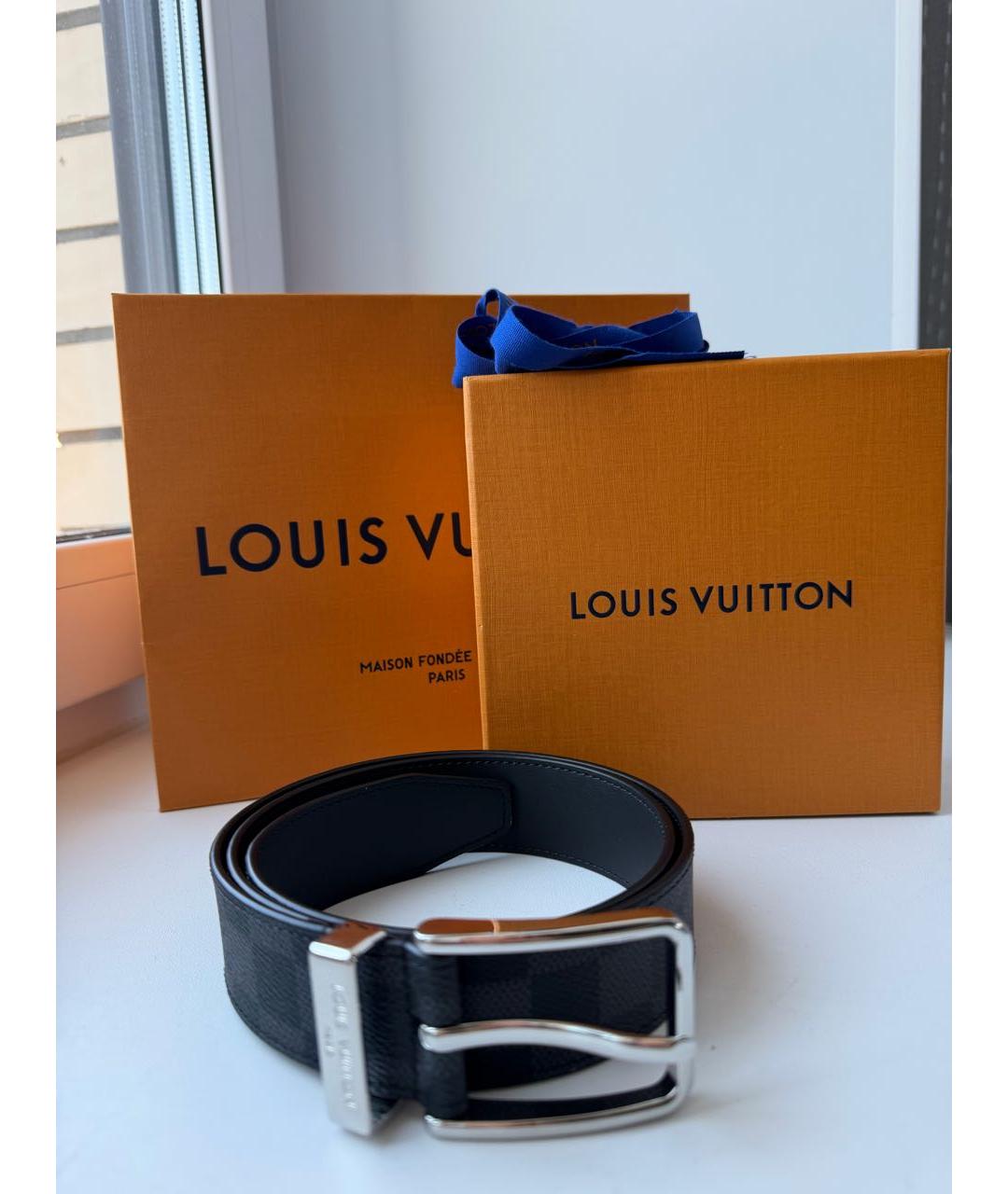 LOUIS VUITTON Черный ремень, фото 5