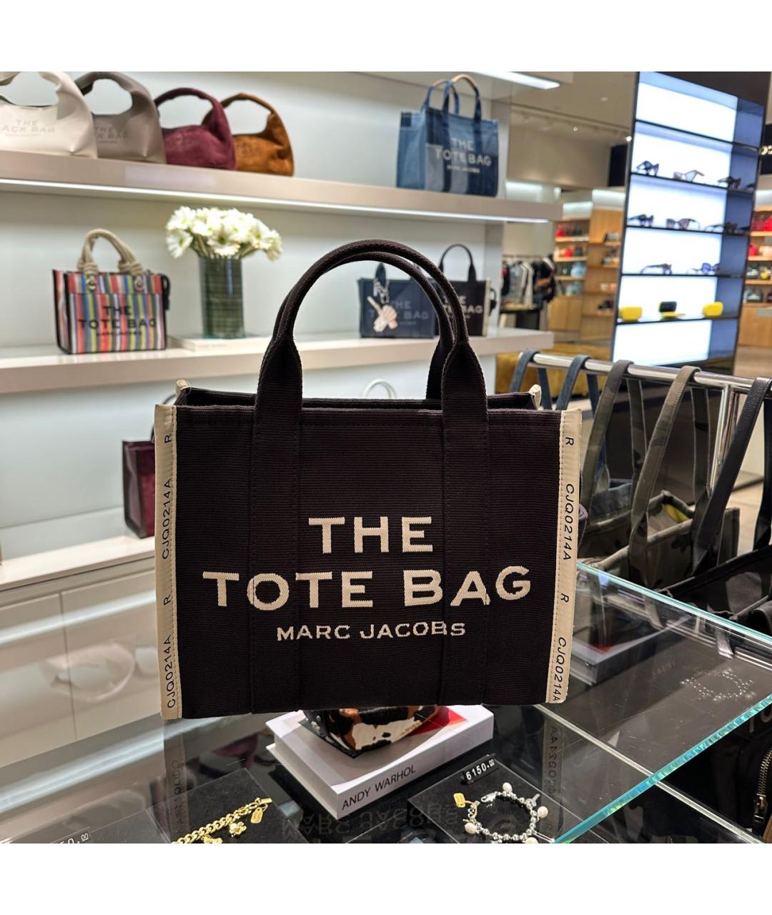 MARC JACOBS Черная тканевая сумка тоут, фото 3