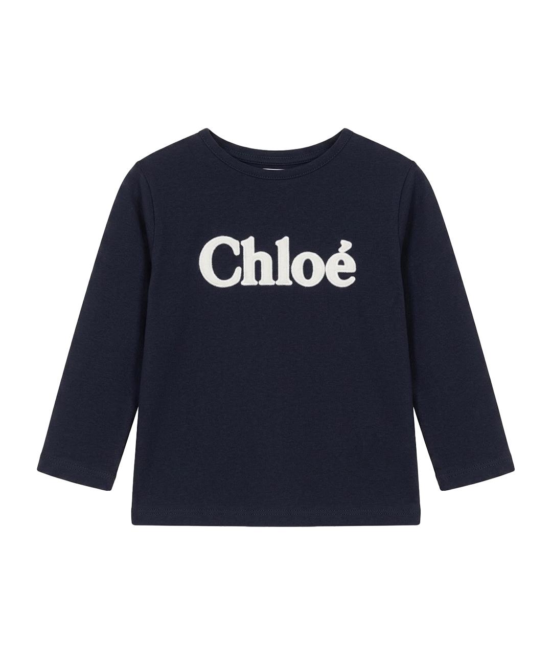 CHLOE Темно-синий хлопковый футболка / топ, фото 1