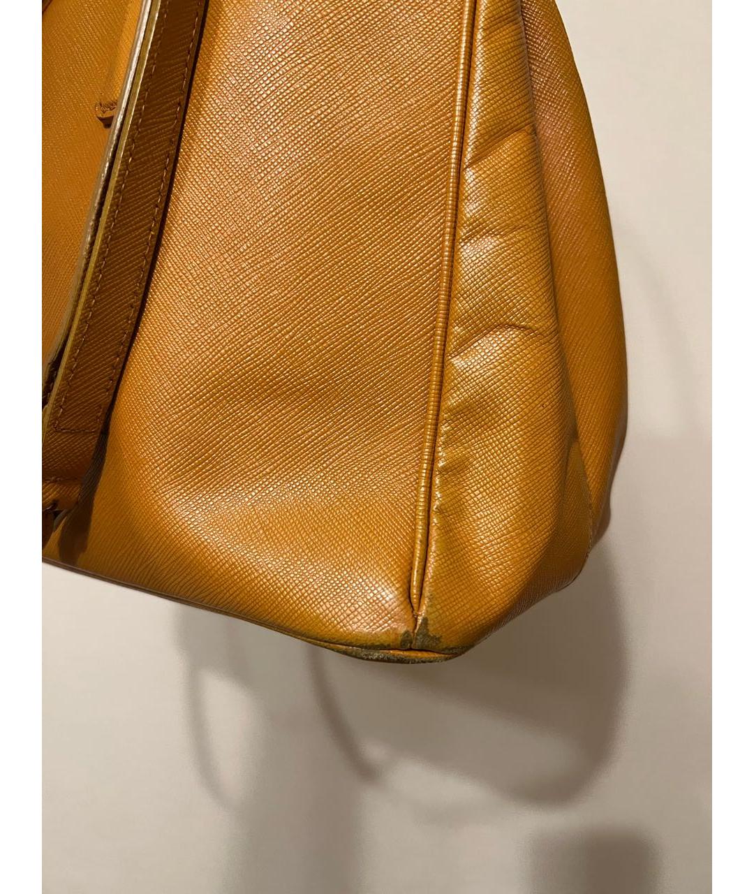 PRADA Горчичная кожаная сумка через плечо, фото 8