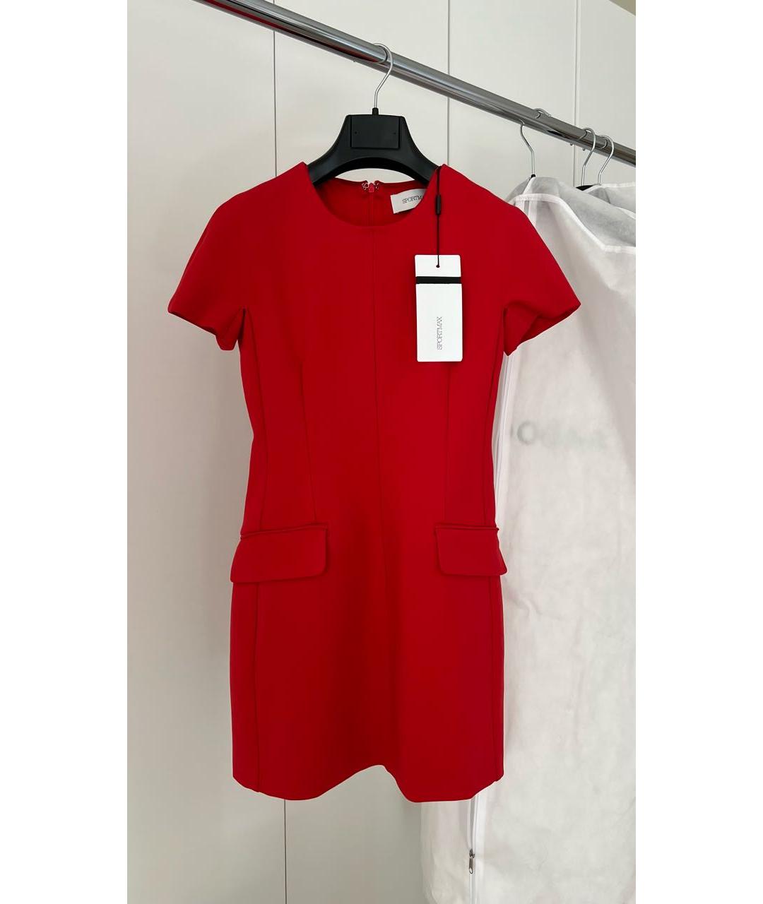 SPORTMAX Красное коктейльное платье, фото 9