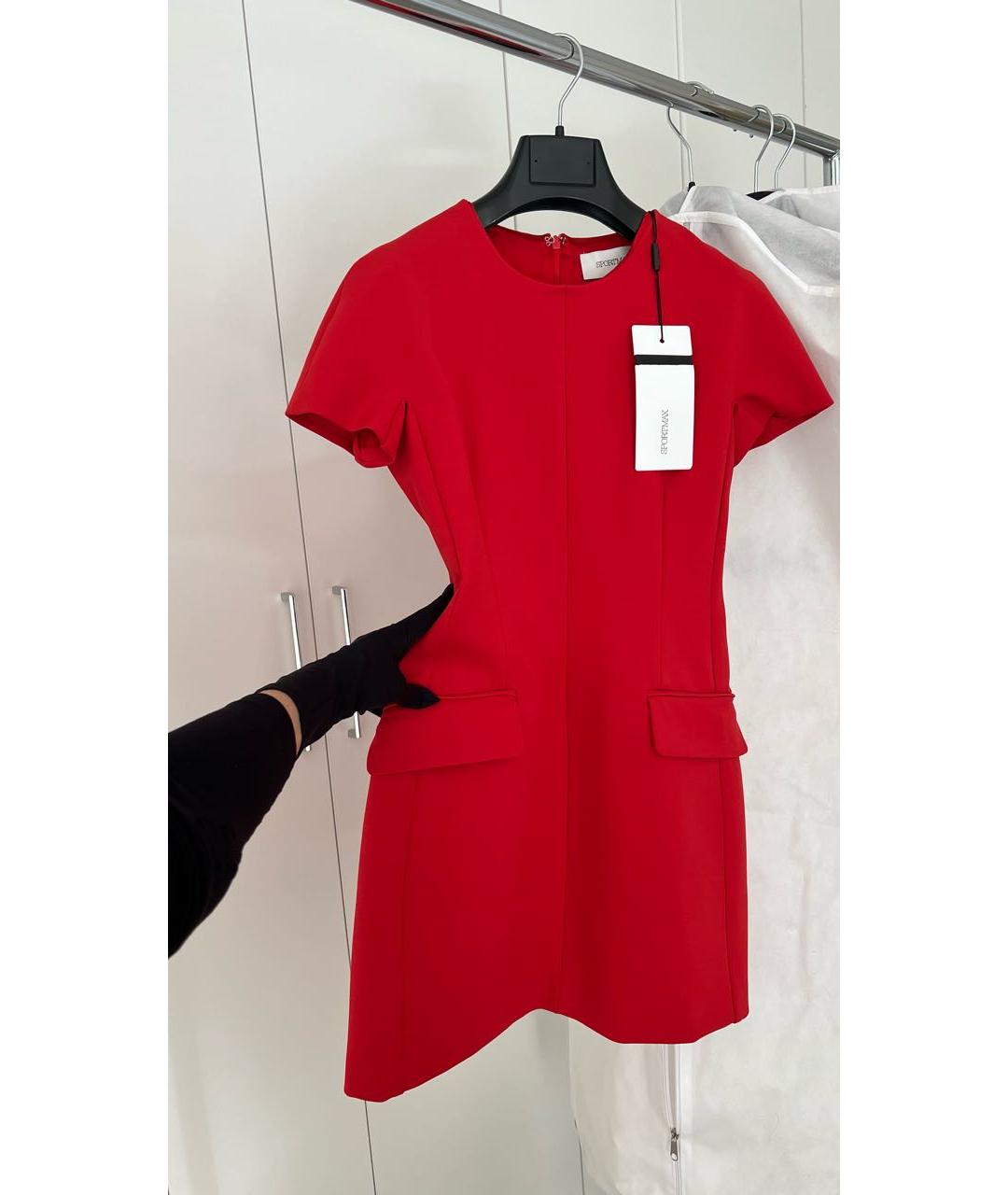 SPORTMAX Красное коктейльное платье, фото 2