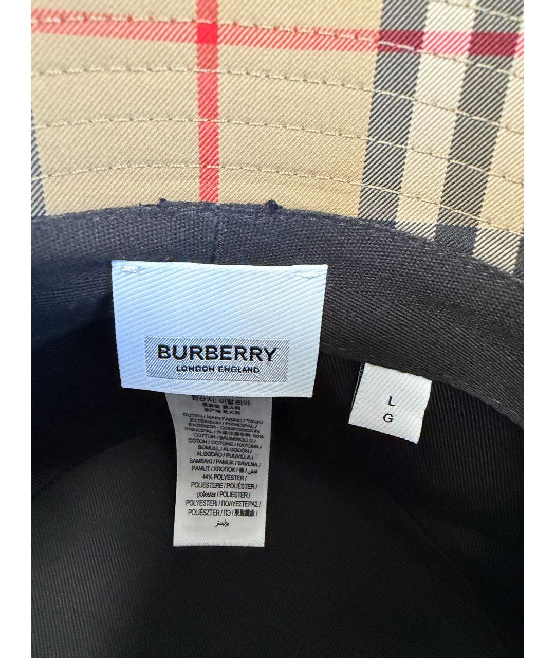 BURBERRY Бежевая хлопковая панама, фото 2