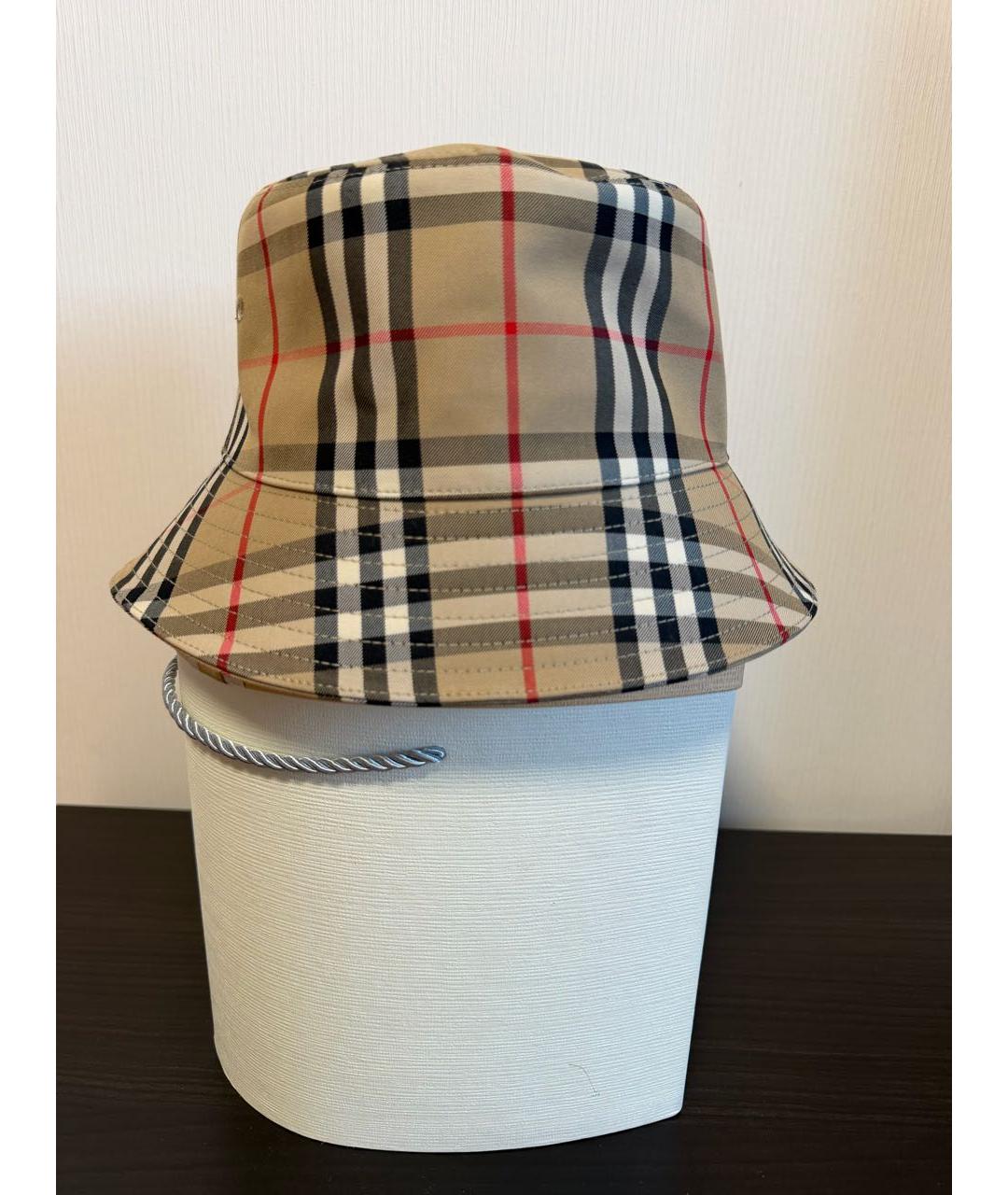 BURBERRY Бежевая хлопковая панама, фото 8