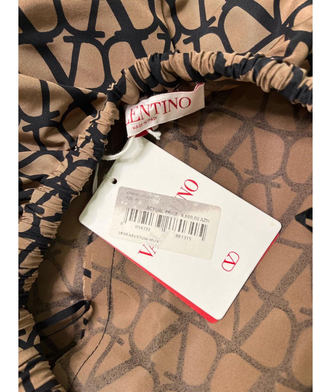 VALENTINO Коричневая полиэстеровая юбка макси, фото 7