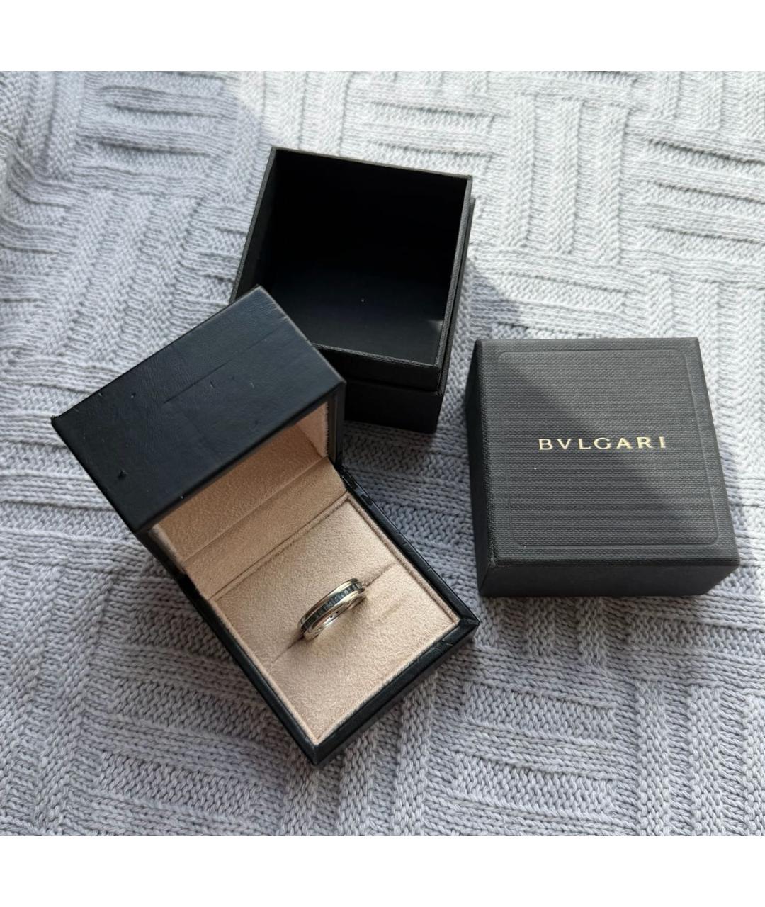 BVLGARI Голубое кольцо из белого золота, фото 2