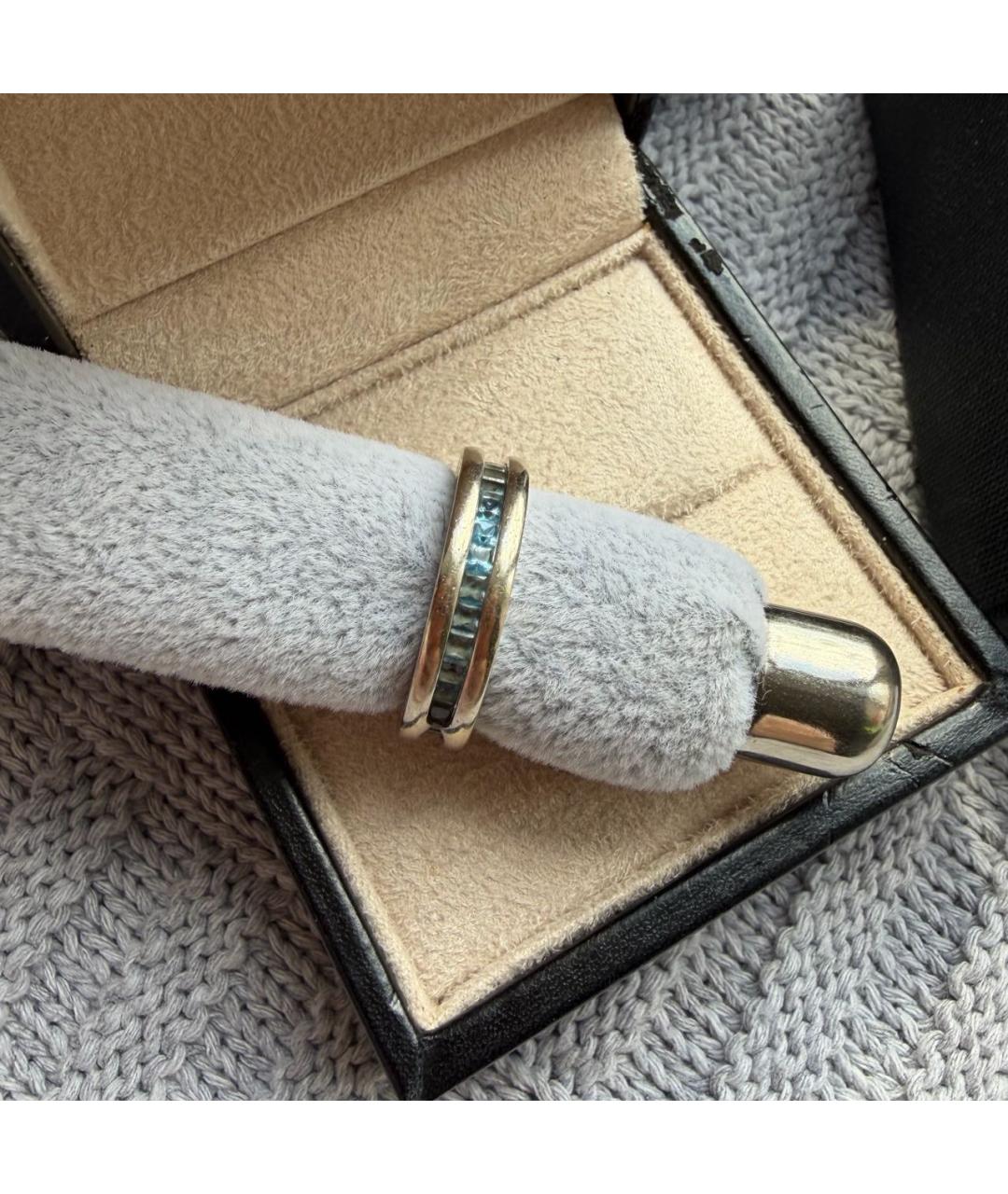 BVLGARI Голубое кольцо из белого золота, фото 3