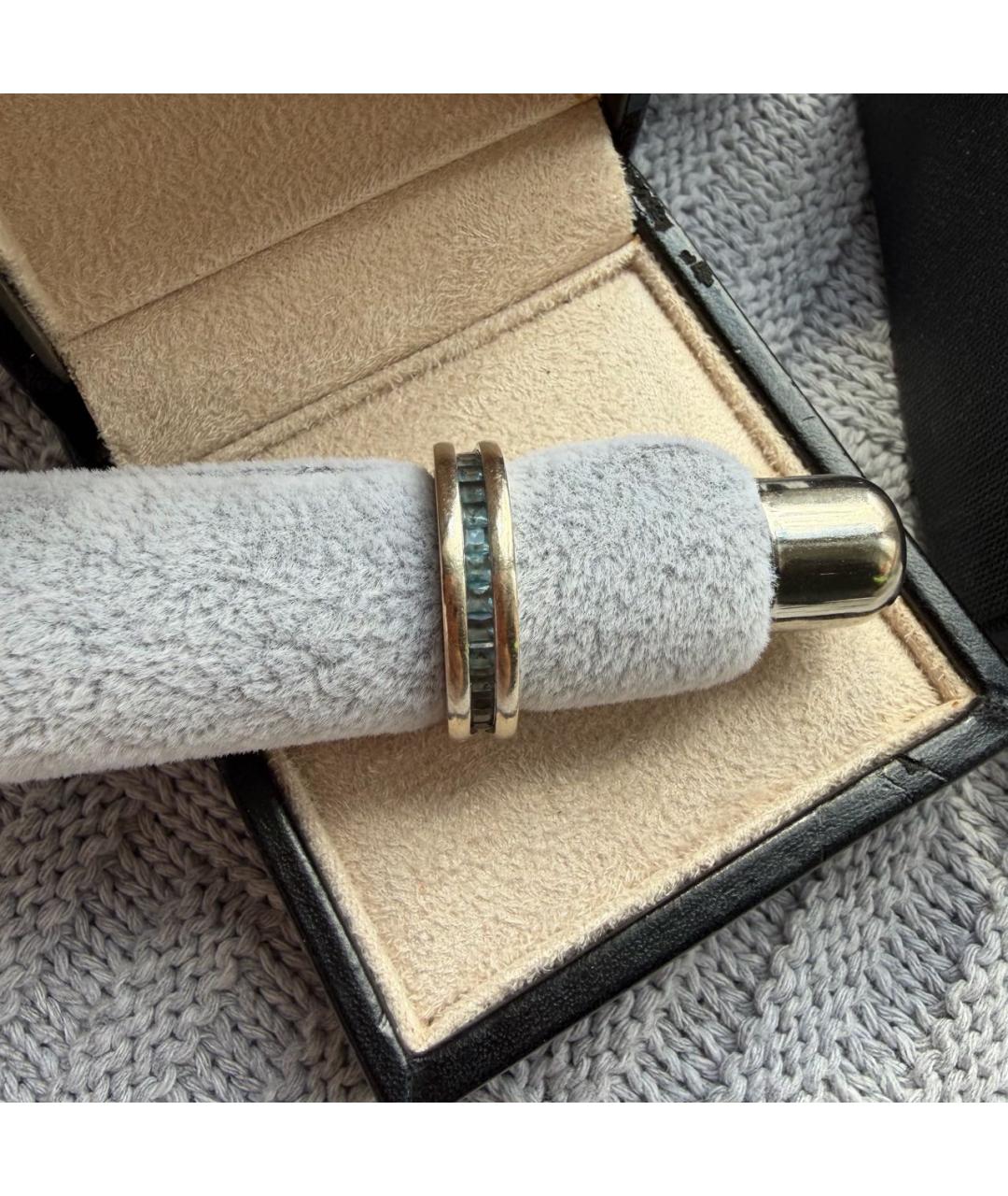 BVLGARI Голубое кольцо из белого золота, фото 4